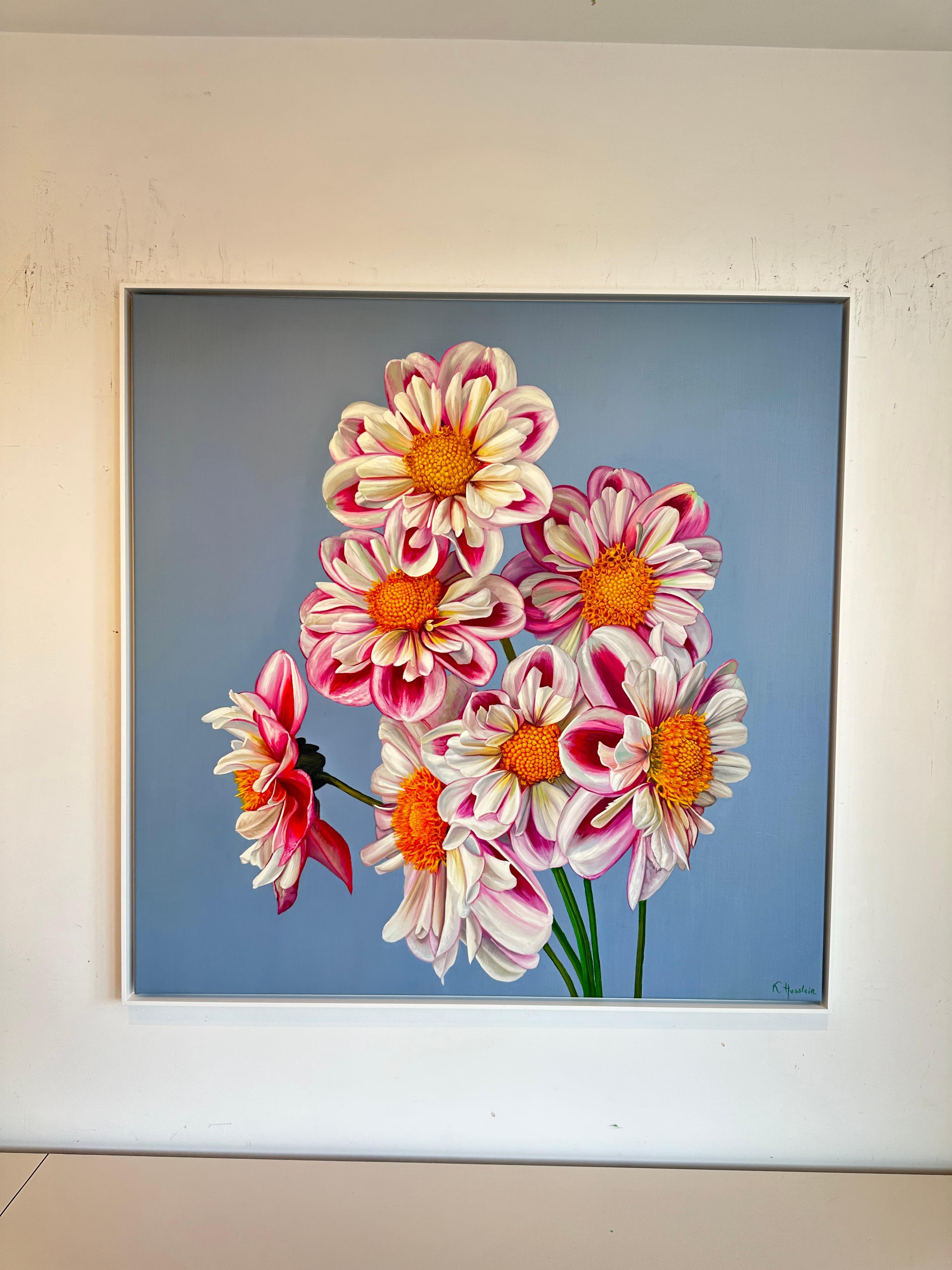 Mon amour pour vous est un parcours -  K.Husslein Hyperréaliste Daisy Still life en vente 7