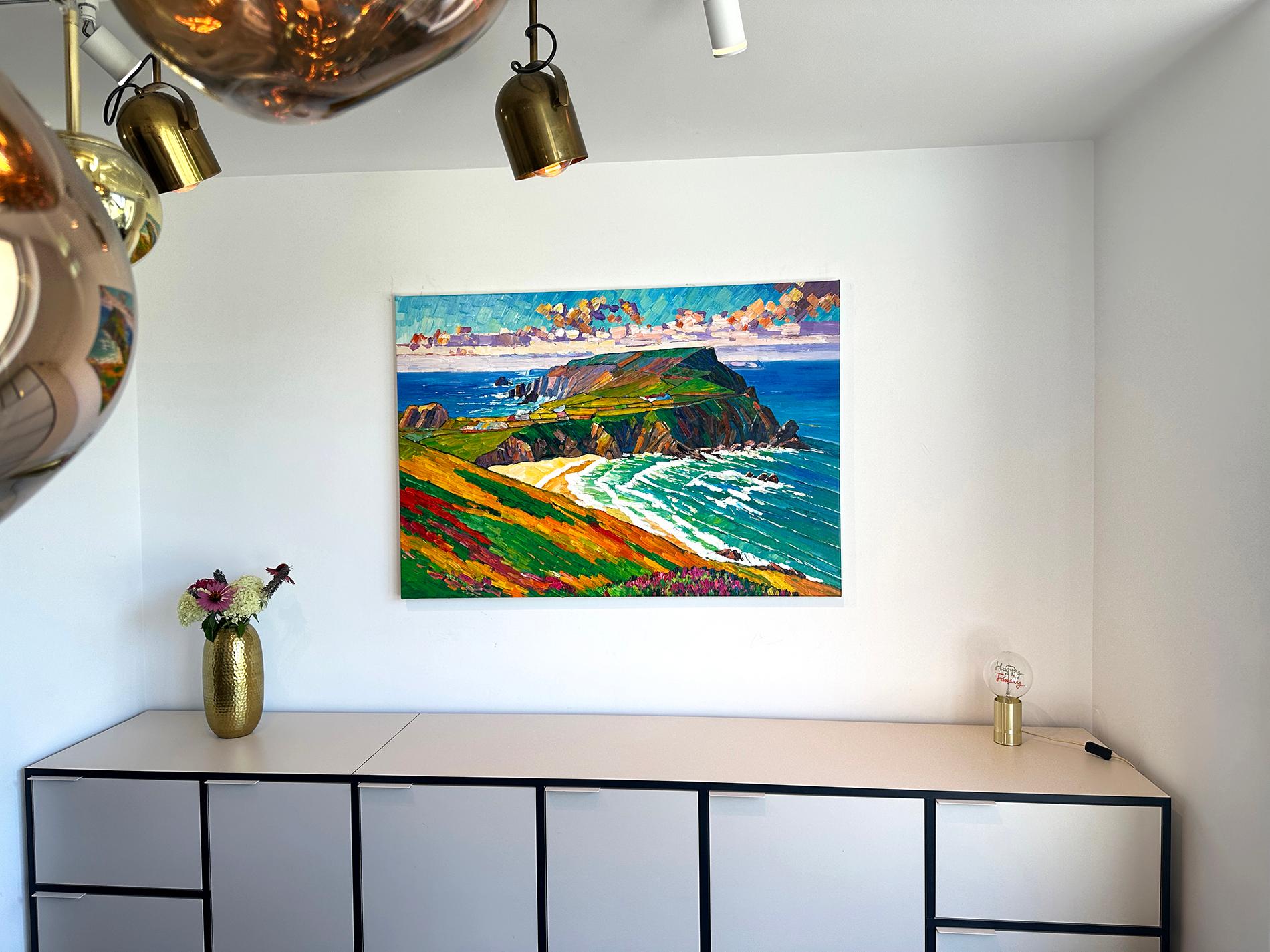 Ocean Breeze - Katharina Husslein Colorful Impasto Oil Landscape Painting For Sale 1