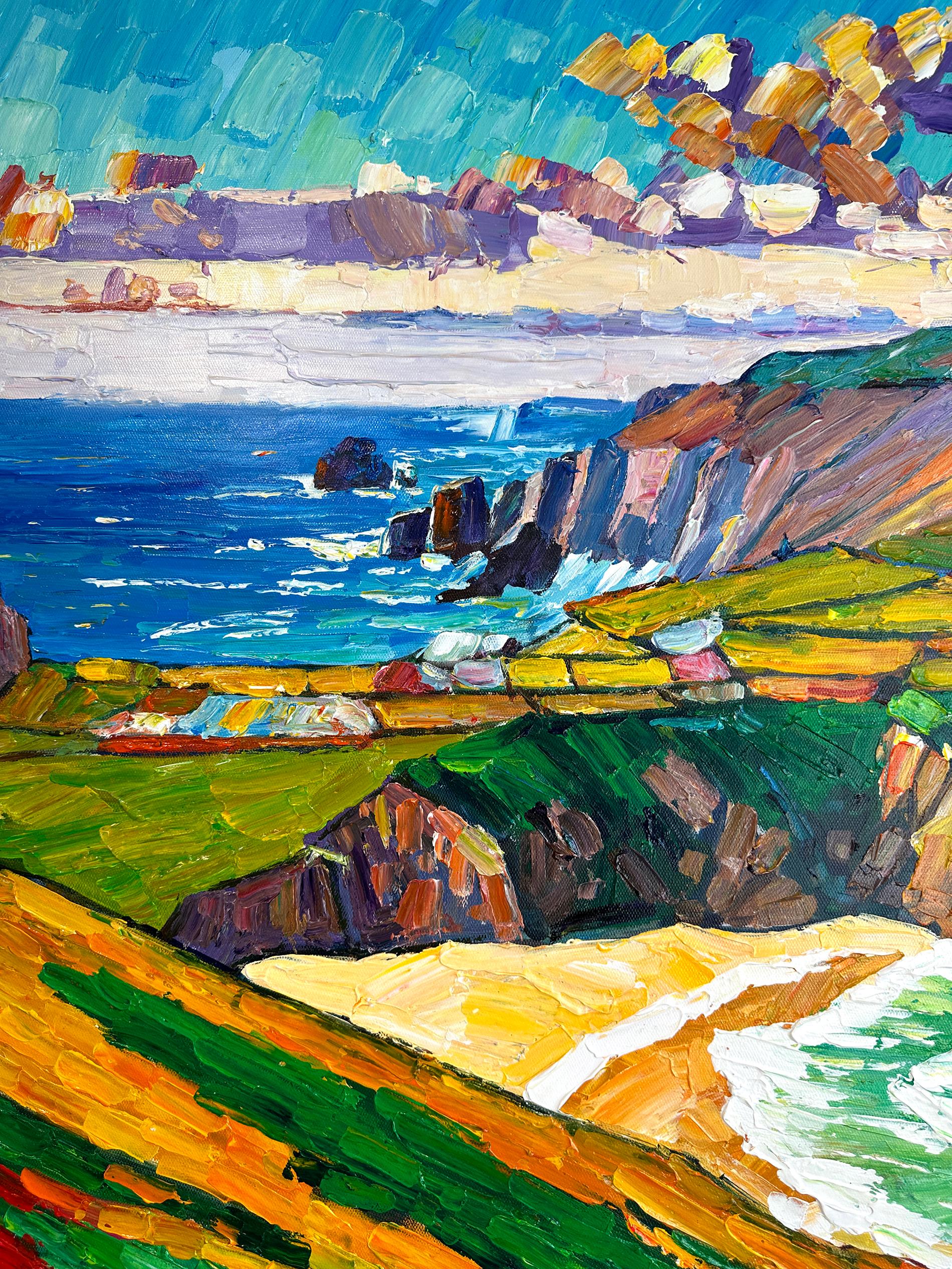 Ocean Breeze - Katharina Husslein Colorful Impasto Oil Landscape Painting For Sale 2