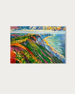 Les océans rugissent par K.K. Impasto Paysage Peinture de montagne