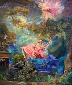 Our love is not a spark that fades K.Husslein abstract figurative painting