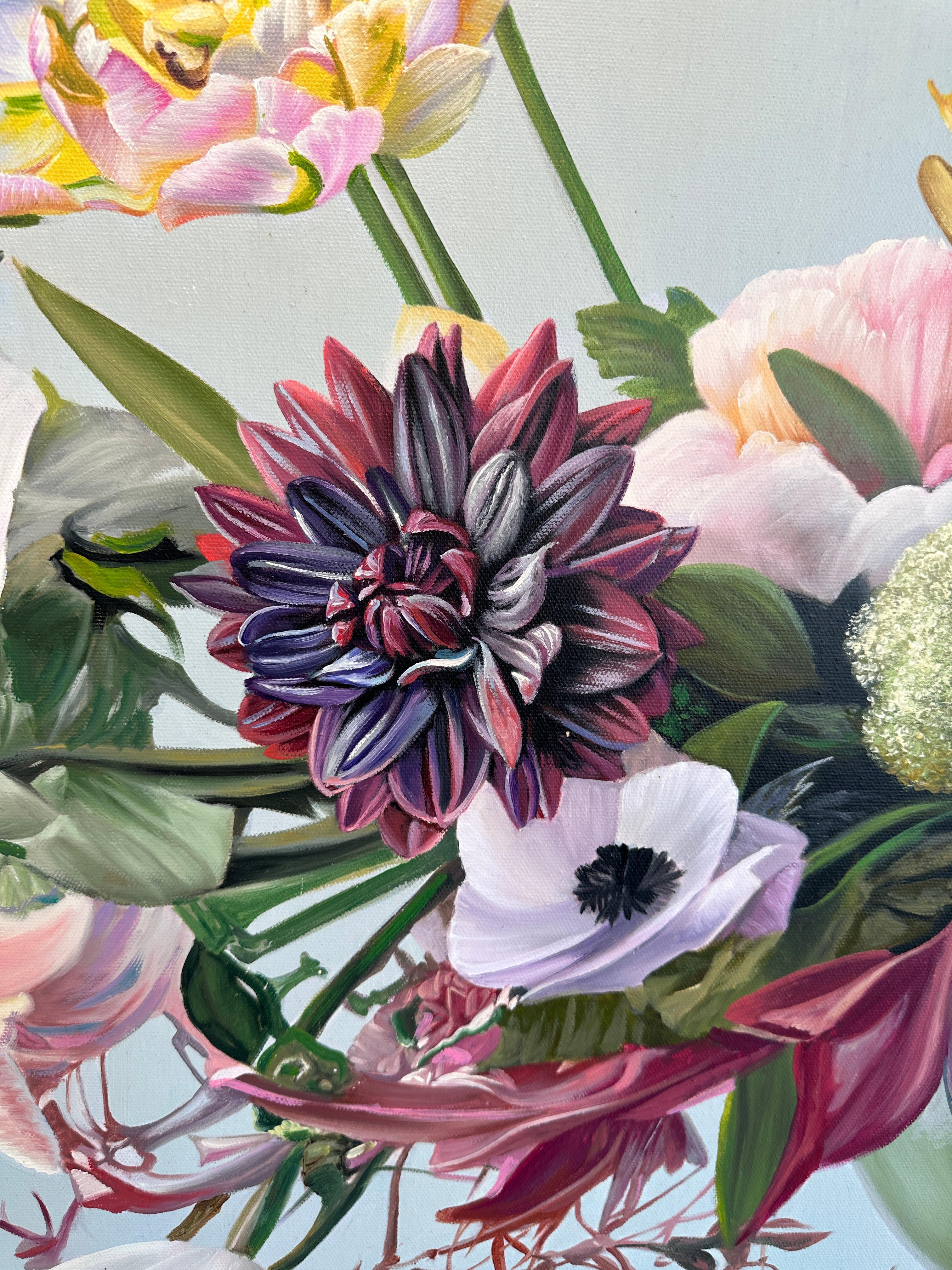 Unsere Liebe, ein Mensch zu sein, von K Husslein Botanical Hyperrealistisches Stillleben im Angebot 3