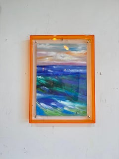 « Nos âmes appartiennent à la mer » – K. Husslein, peinture abstraite représentant un paysage