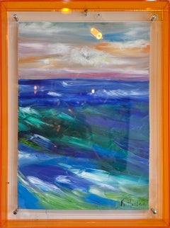Our souls belong to the sea K.Husslein abstract landscape painting