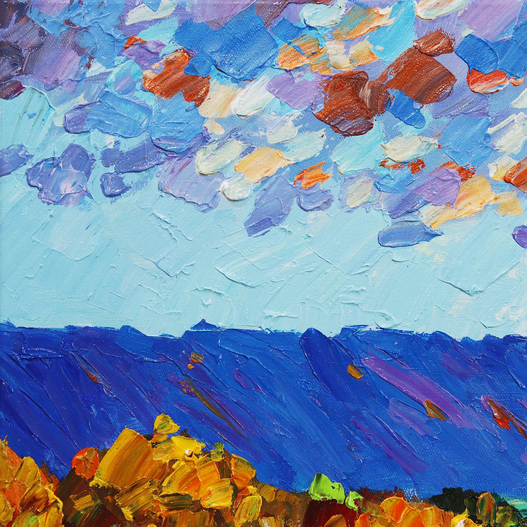 „Reflections“ – Impressionistisches Landschaftsgemälde in lebhaftem Gemälde (Post-Impressionismus), Painting, von Katharina Husslein