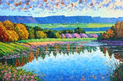 "Reflections" - Impressionist Landscape Vibrant Painting