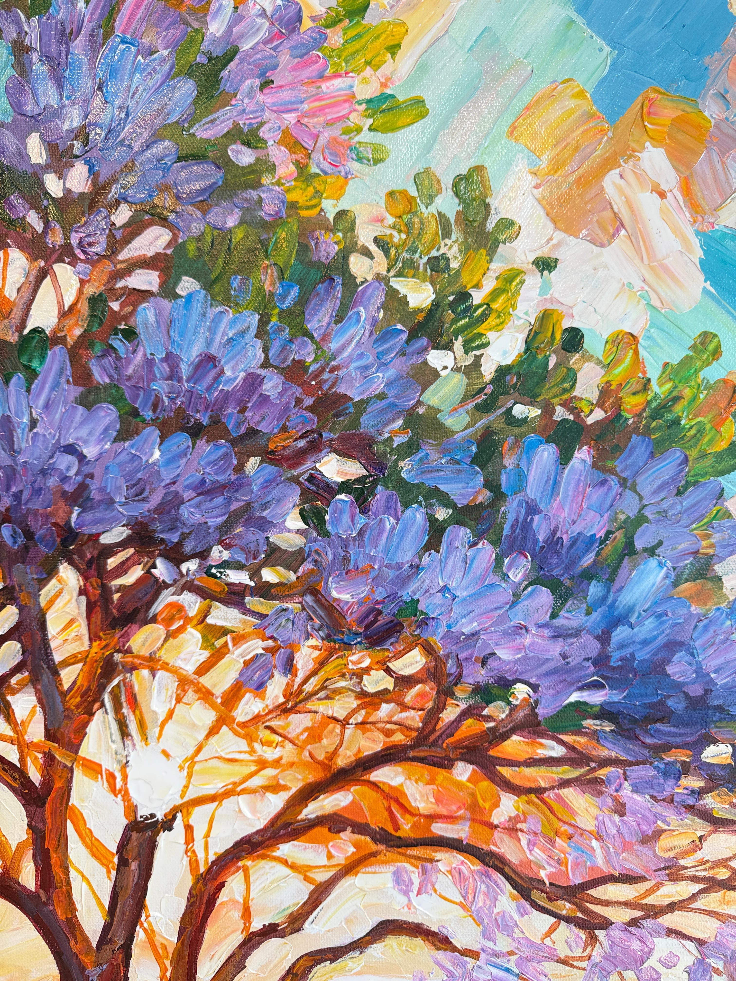 Rooted in Forever par K.Kusslein Peinture à l'huile Paysage Impasto en vente 7