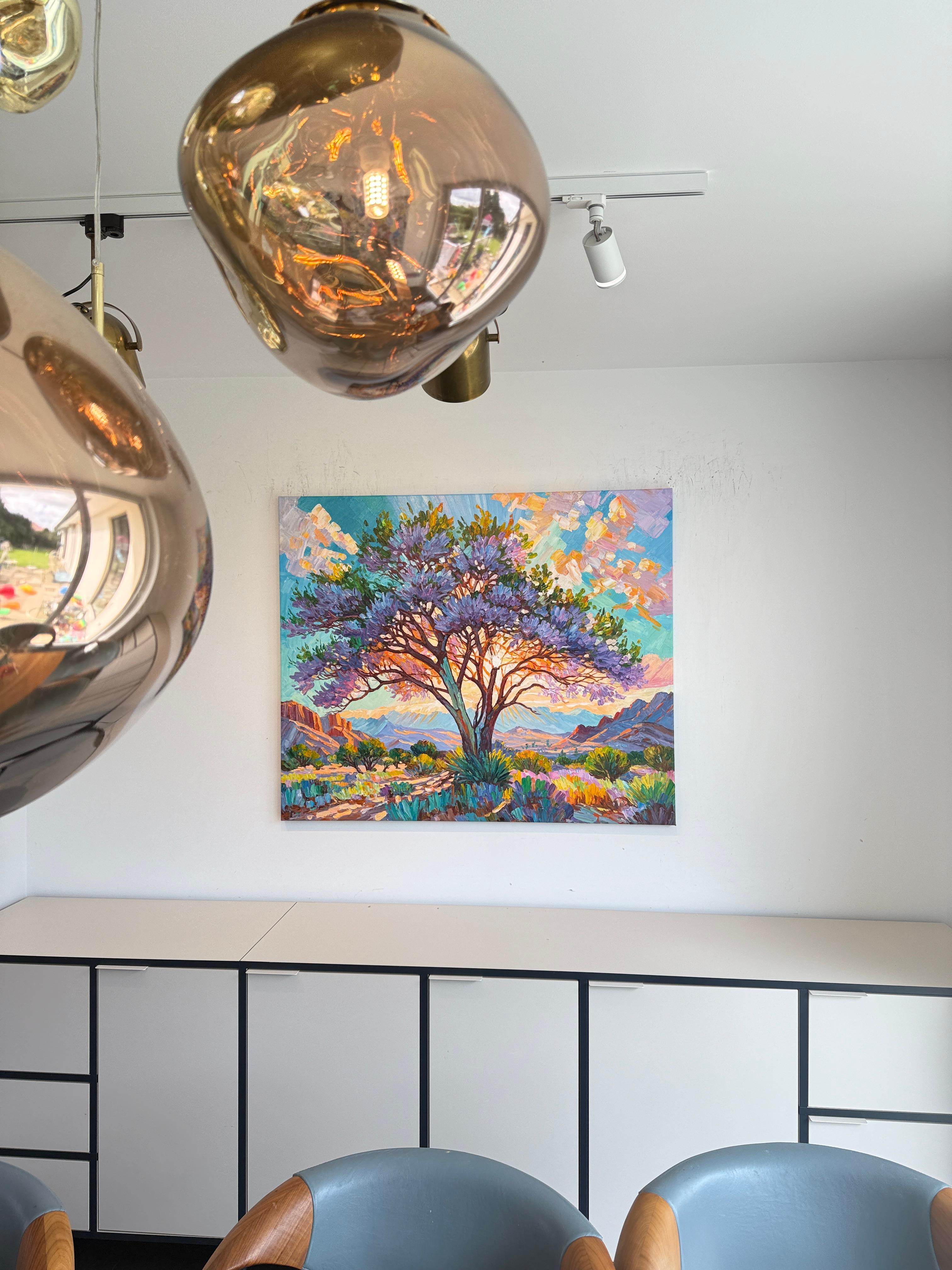 Rooted in Forever par K.Kusslein Peinture à l'huile Paysage Impasto en vente 10