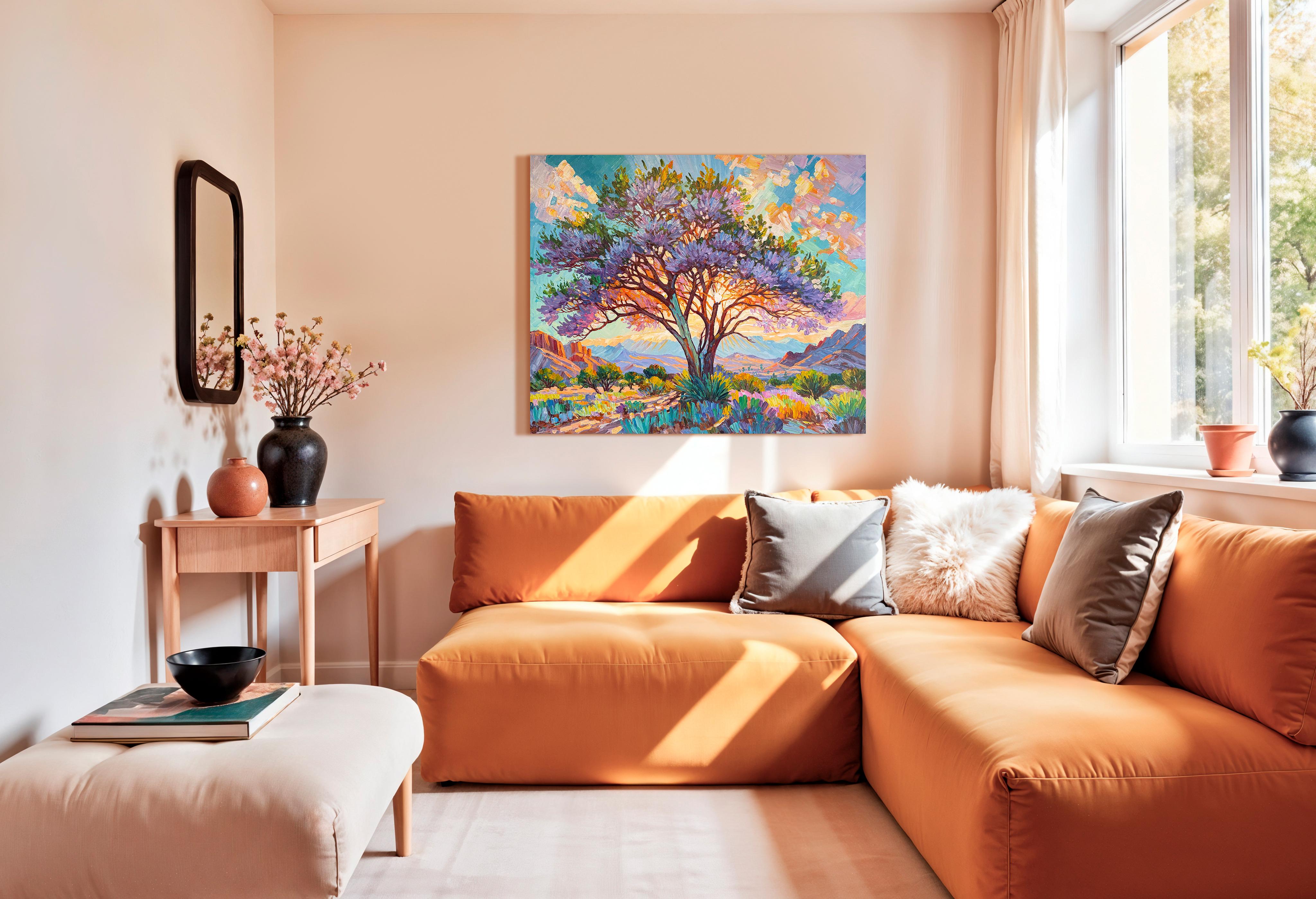 Rooted in Forever par K.Kusslein Peinture à l'huile Paysage Impasto en vente 11