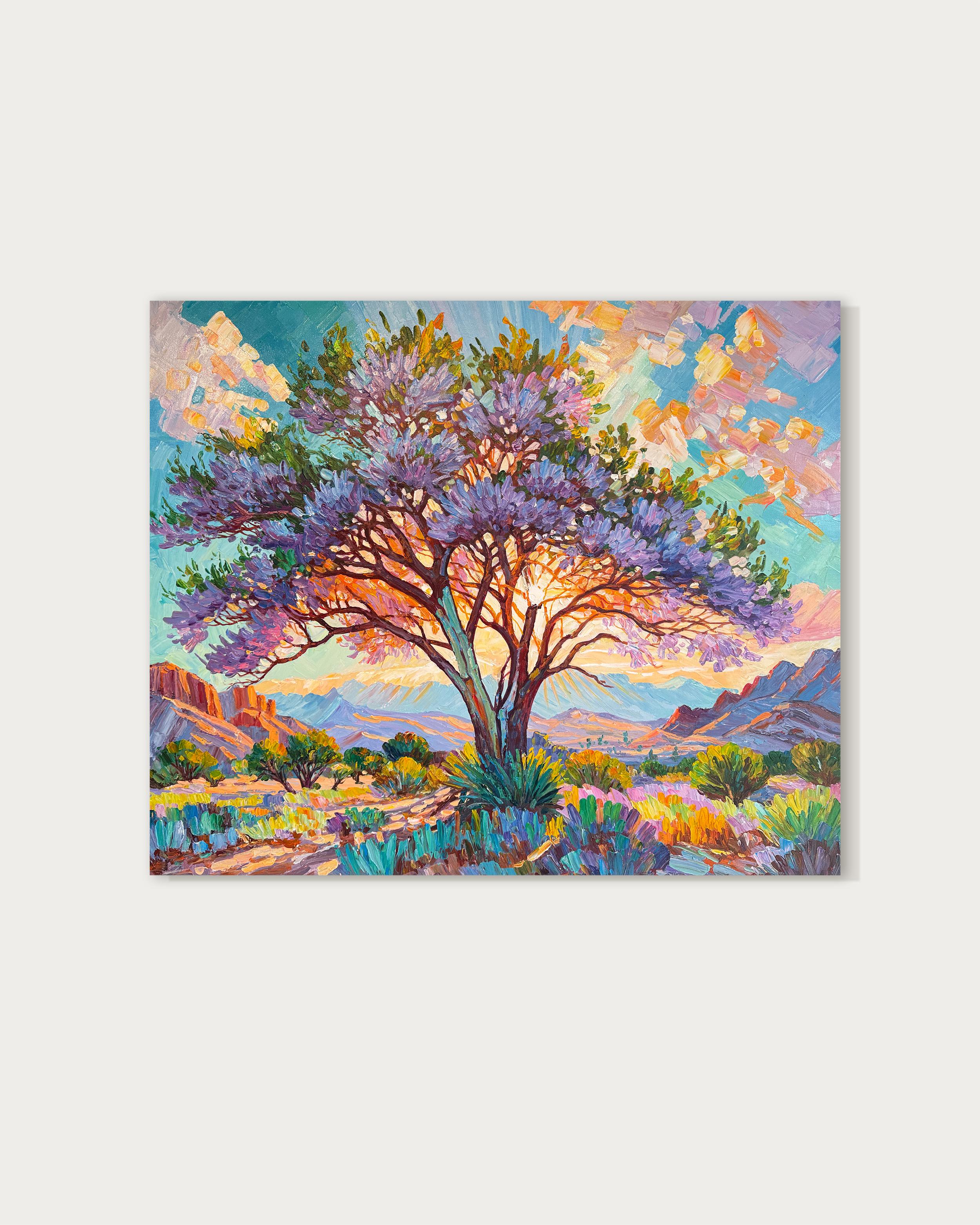 Rooted in Forever par K.Kusslein Peinture à l'huile Paysage Impasto - Impressionnisme Painting par Katharina Husslein