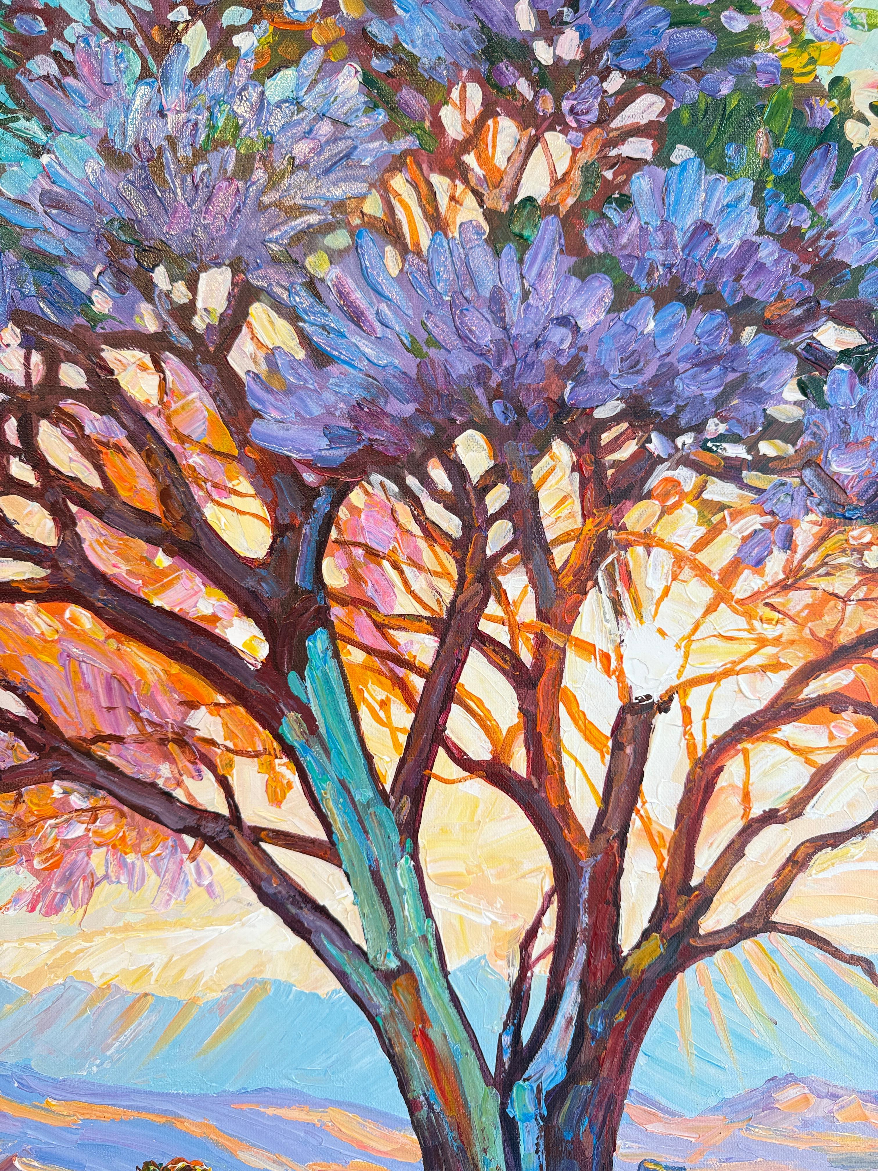Rooted in Forever par K.Kusslein Peinture à l'huile Paysage Impasto en vente 1