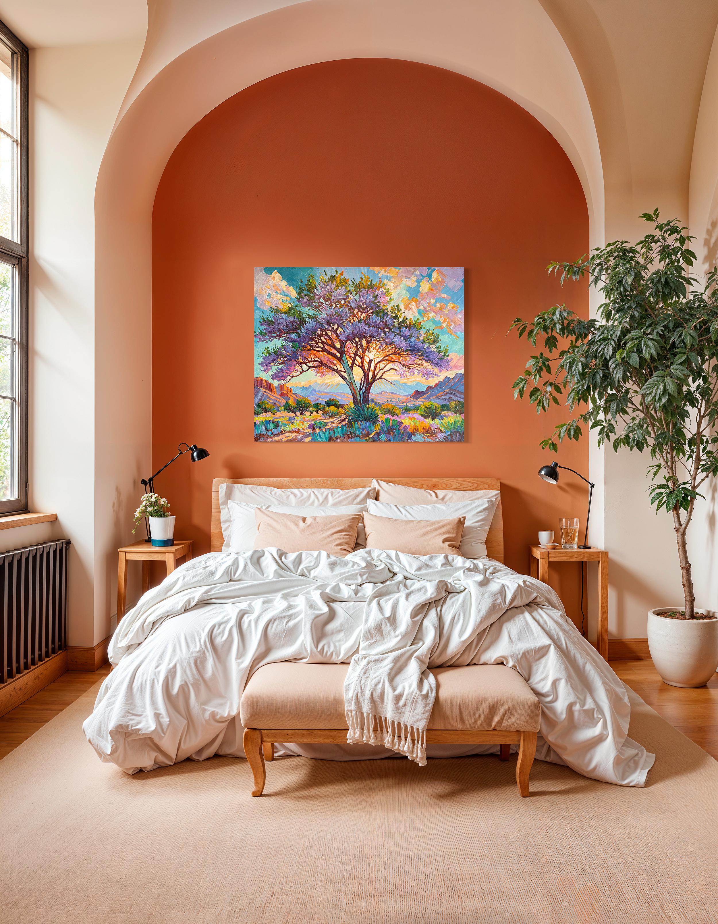 Rooted in Forever par K.Kusslein Peinture à l'huile Paysage Impasto en vente 6