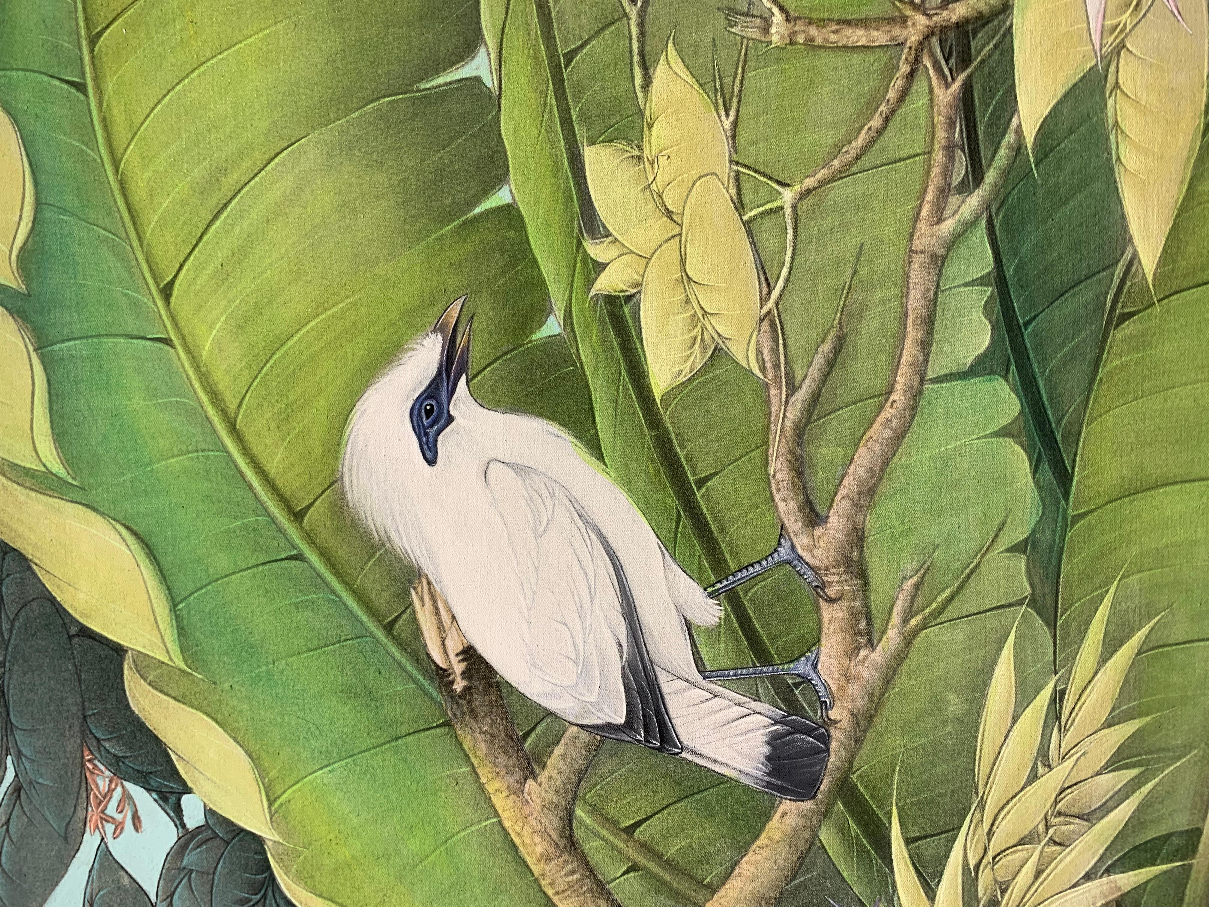 Bruissement d'oiseaux par Katharina Husslein Grande peinture contemporaine colorée 9