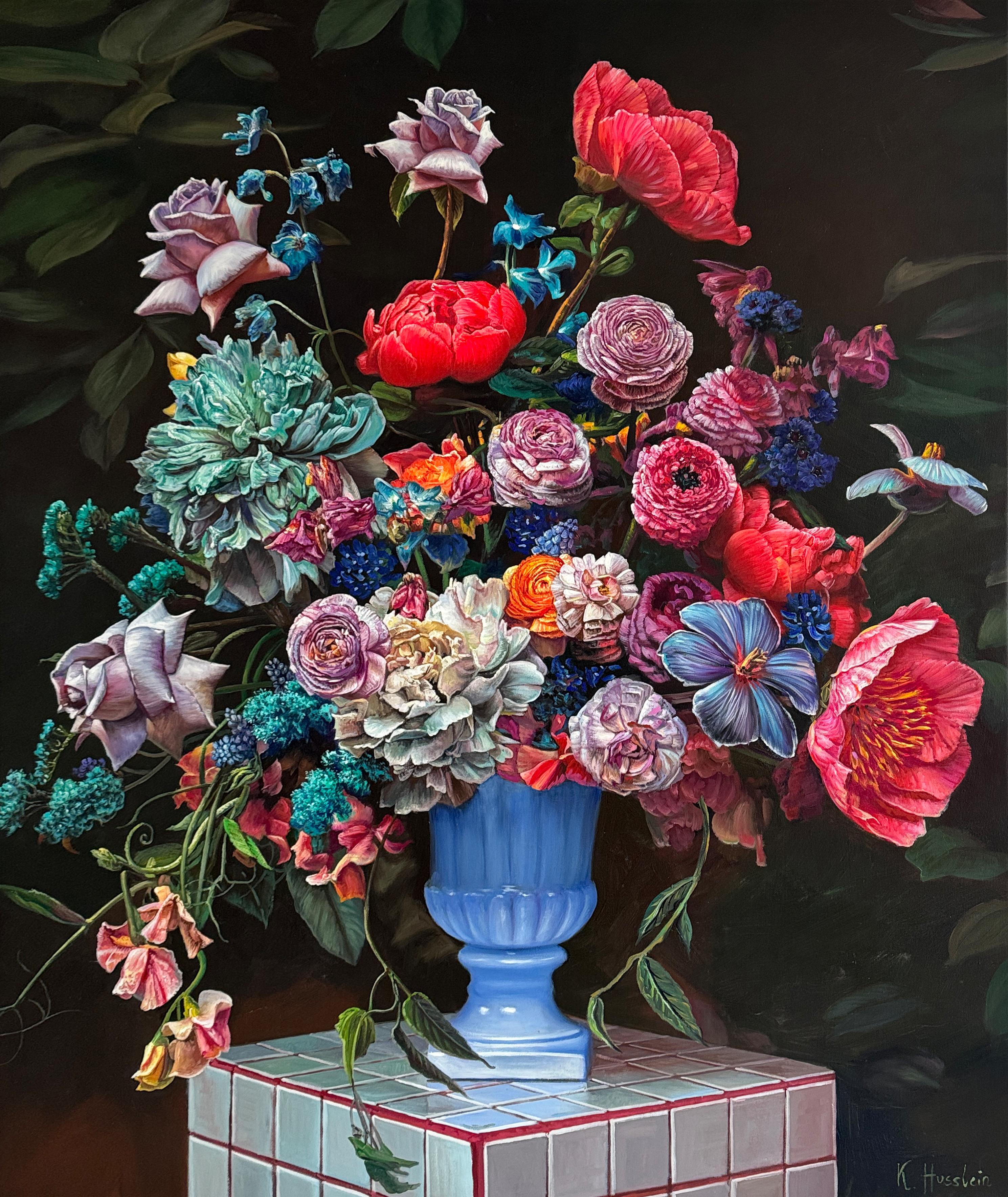 She walks in beauty like the night - K.Husslein hyperrealistic flower Still life