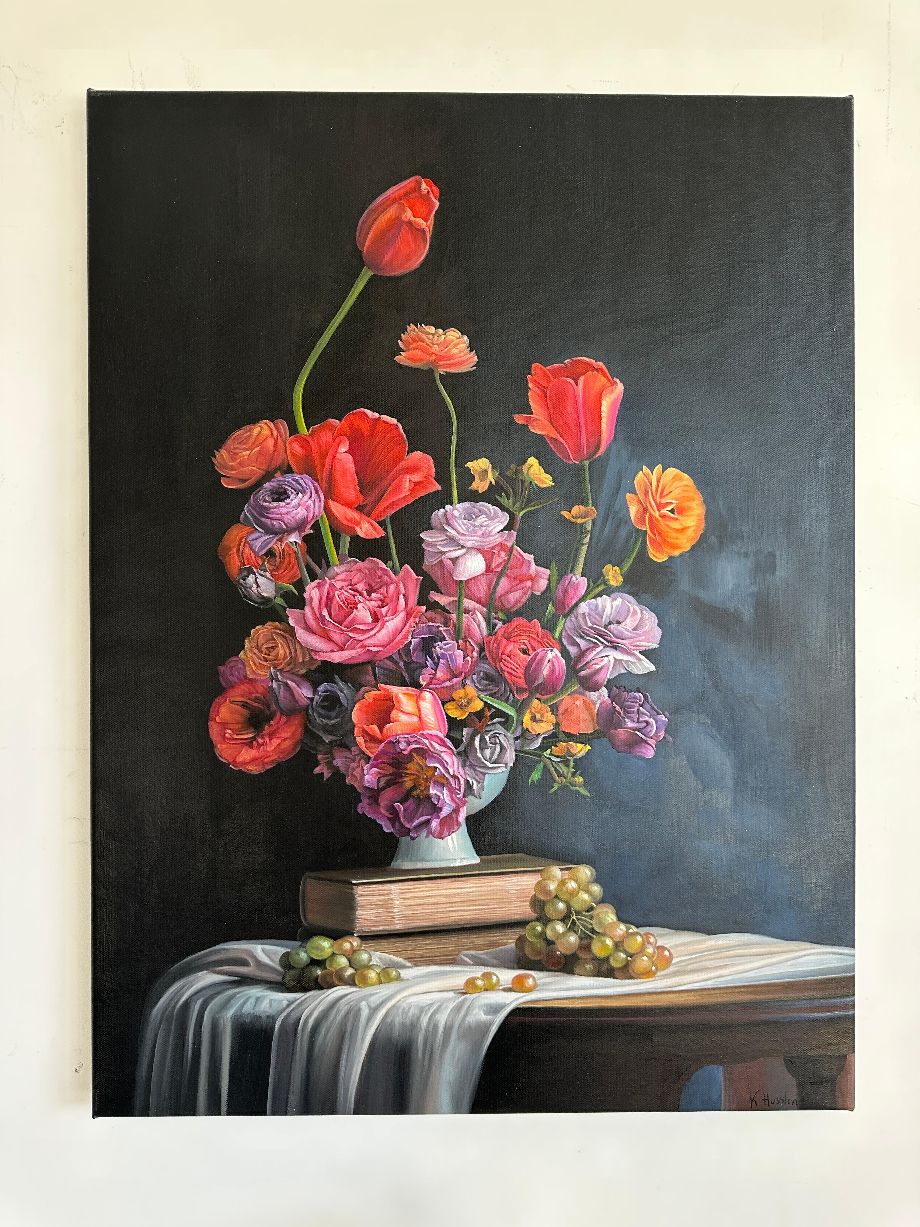 Softer Notes for Love by K Husslein Botanical Hyperrealistic Still life - Painting by Katharina Husslein