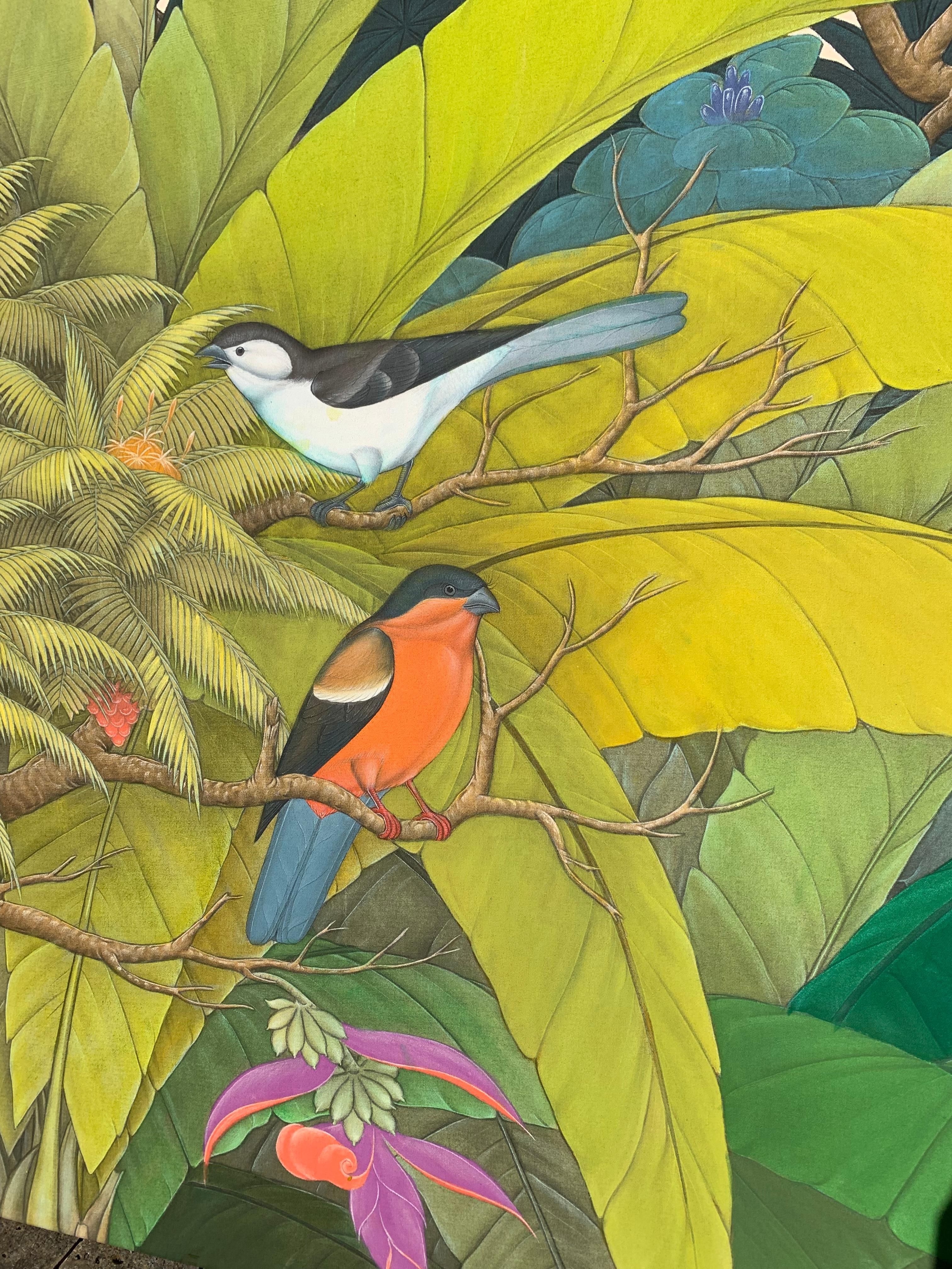 Song of Friendship' is an original beautiful  contemporary painting full of color and movement.

Katharina Husslein has started a new body of work looking at rainforests and jungles. These beautiful parts of nature are currently under threat