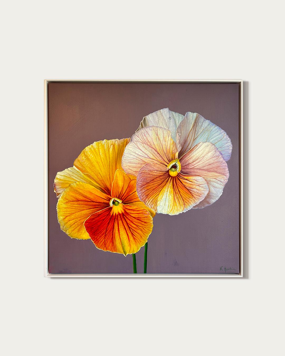 L'âme rencontre l'âme sur les lèvres de l'amant - K.Kusslein Nature morte hyperréaliste - Photoréalisme Painting par Katharina Husslein