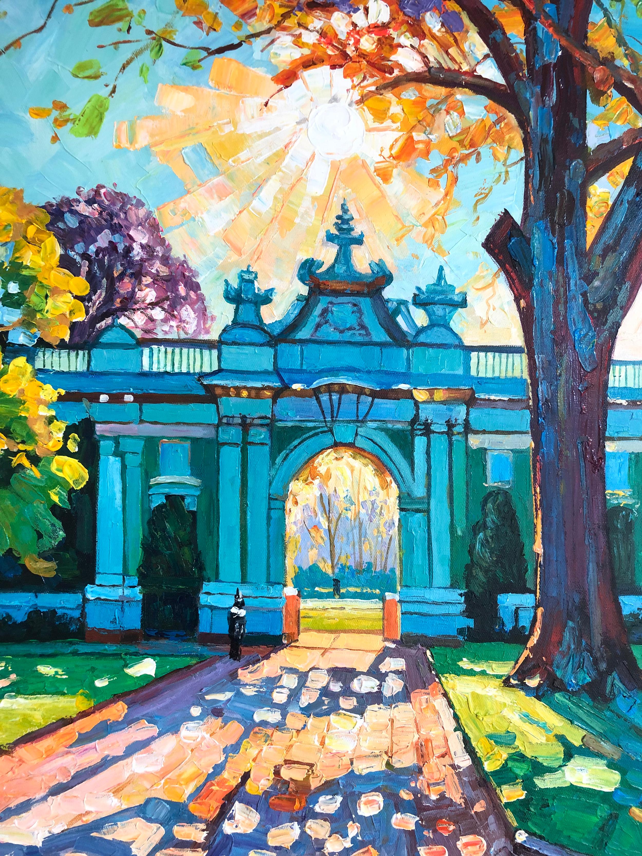 Um die Ecke gibt es noch eine neue Straße von K.Husslein Impasto-Gemälde im Angebot 5
