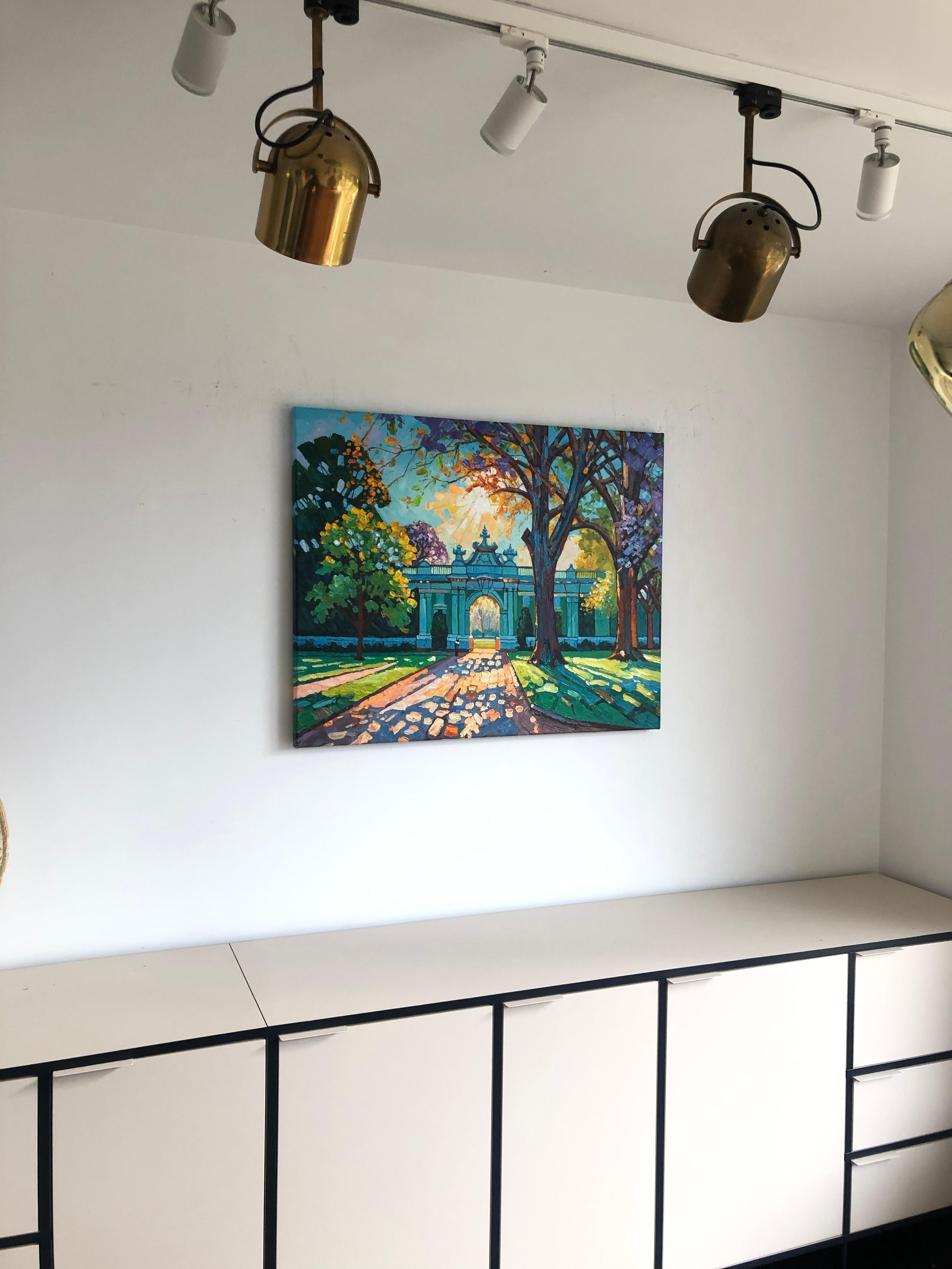Um die Ecke gibt es noch eine neue Straße von K.Husslein Impasto-Gemälde im Angebot 6