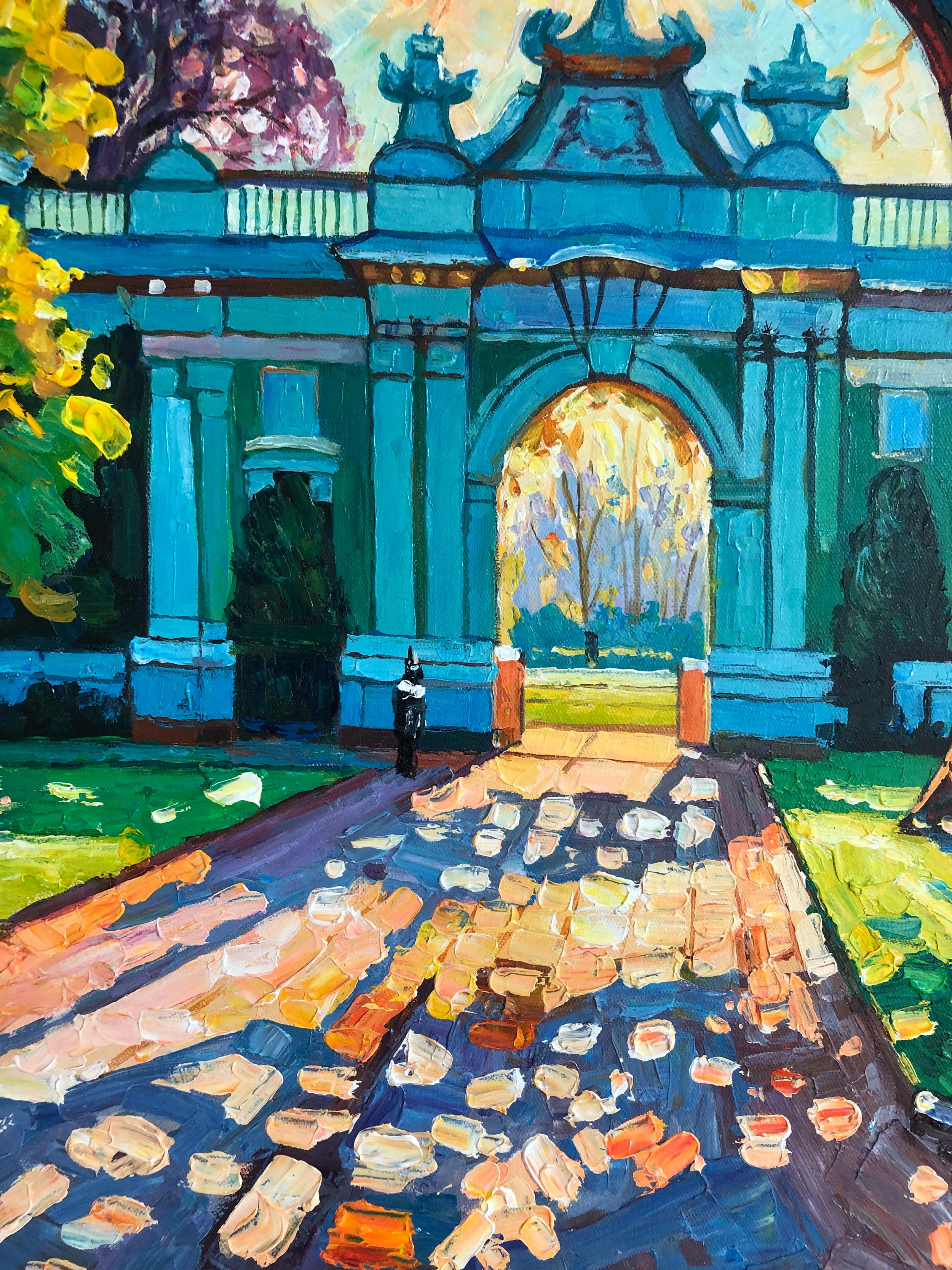Um die Ecke gibt es noch eine neue Straße von K.Husslein Impasto-Gemälde im Angebot 7