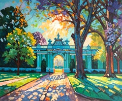 Still around the corner there may wait a new road by K.Husslein Impasto Painting