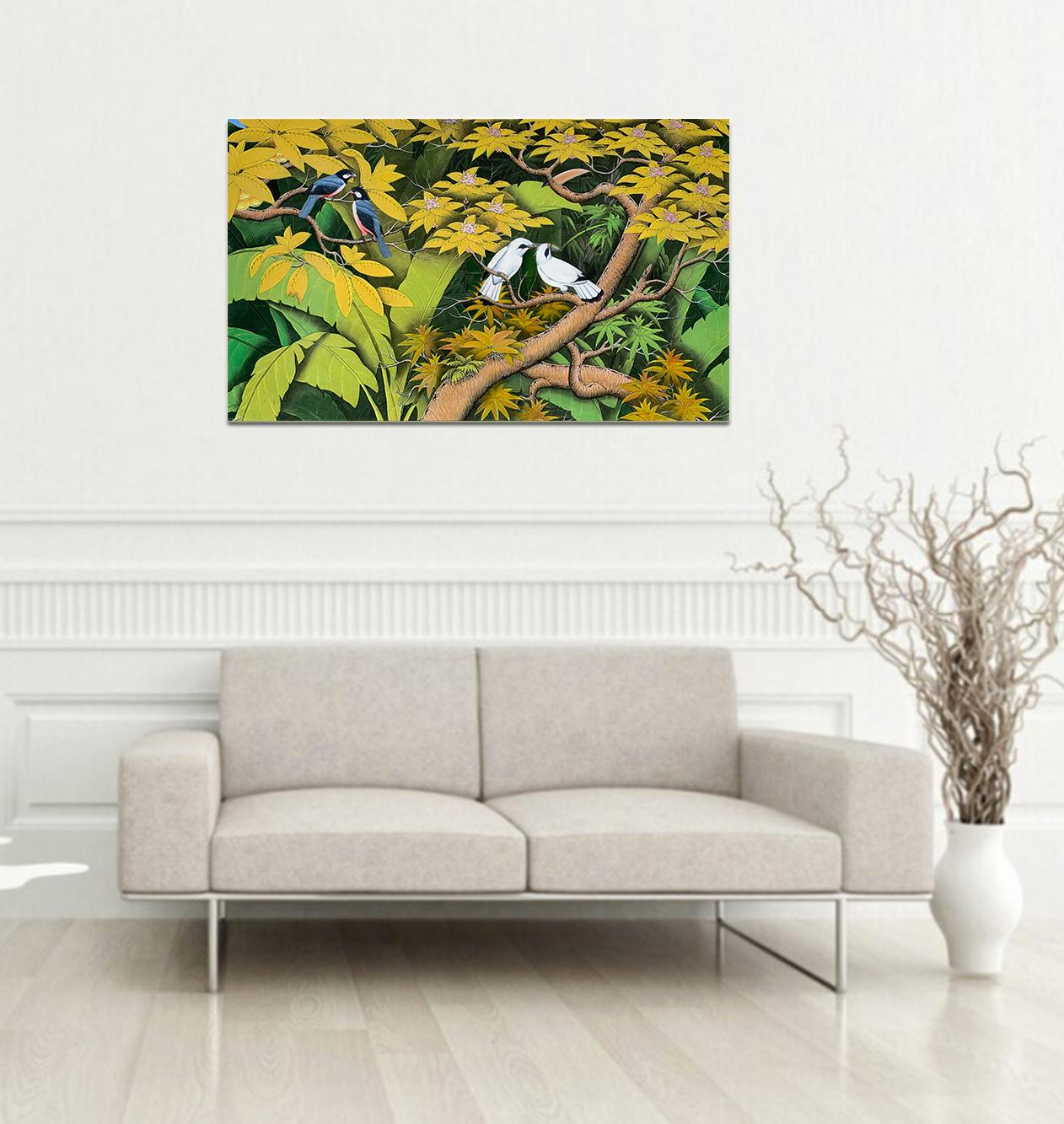Summer Love by Katharina Husslein contemporary birds and jungle landscape 6