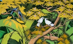 Summer Love by Katharina Husslein contemporary birds and jungle landscape