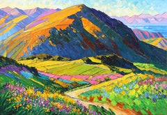 Summertime And The Living Is Easy - Impressionist Landscape Mountain Painting