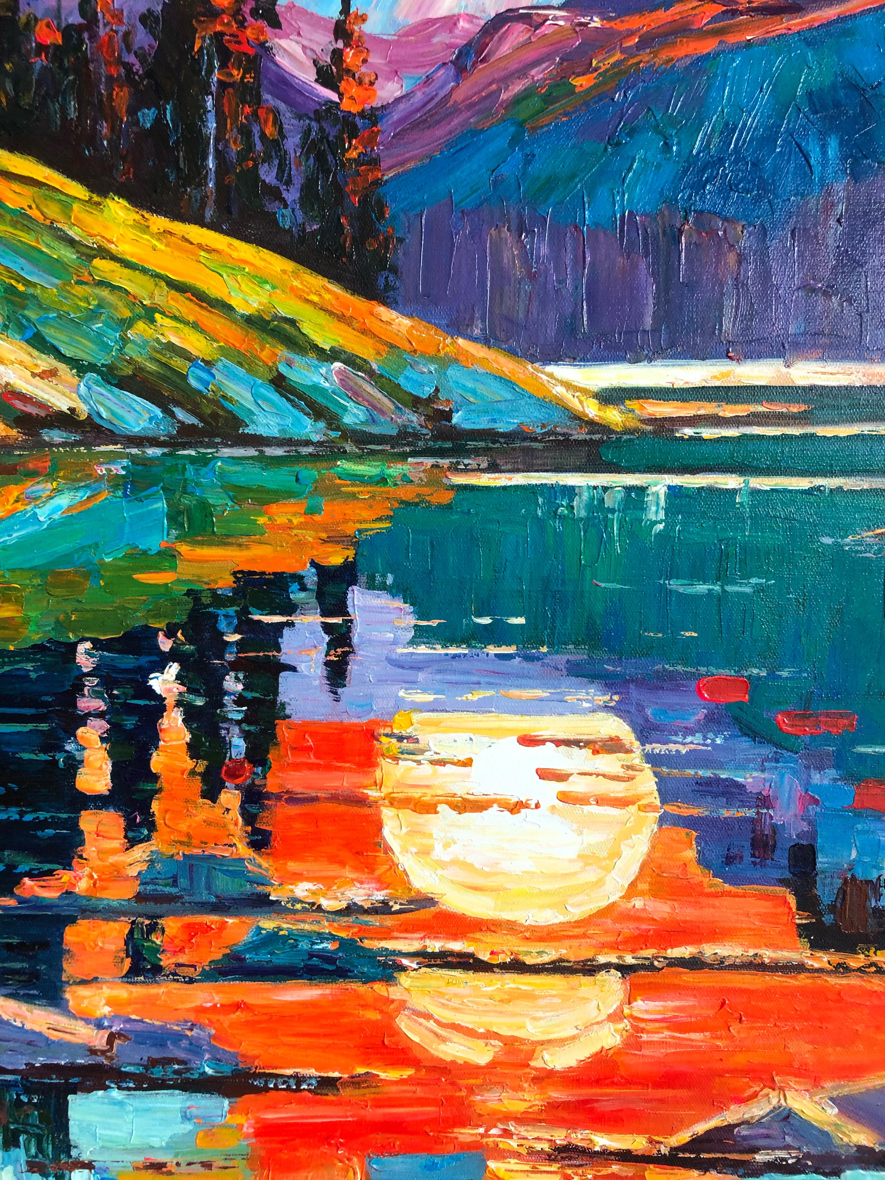Tu calor es infeccioso por K. Husslein Pintura al Impasto Paisaje de Montaña - Painting Fotorrealista de Katharina Husslein