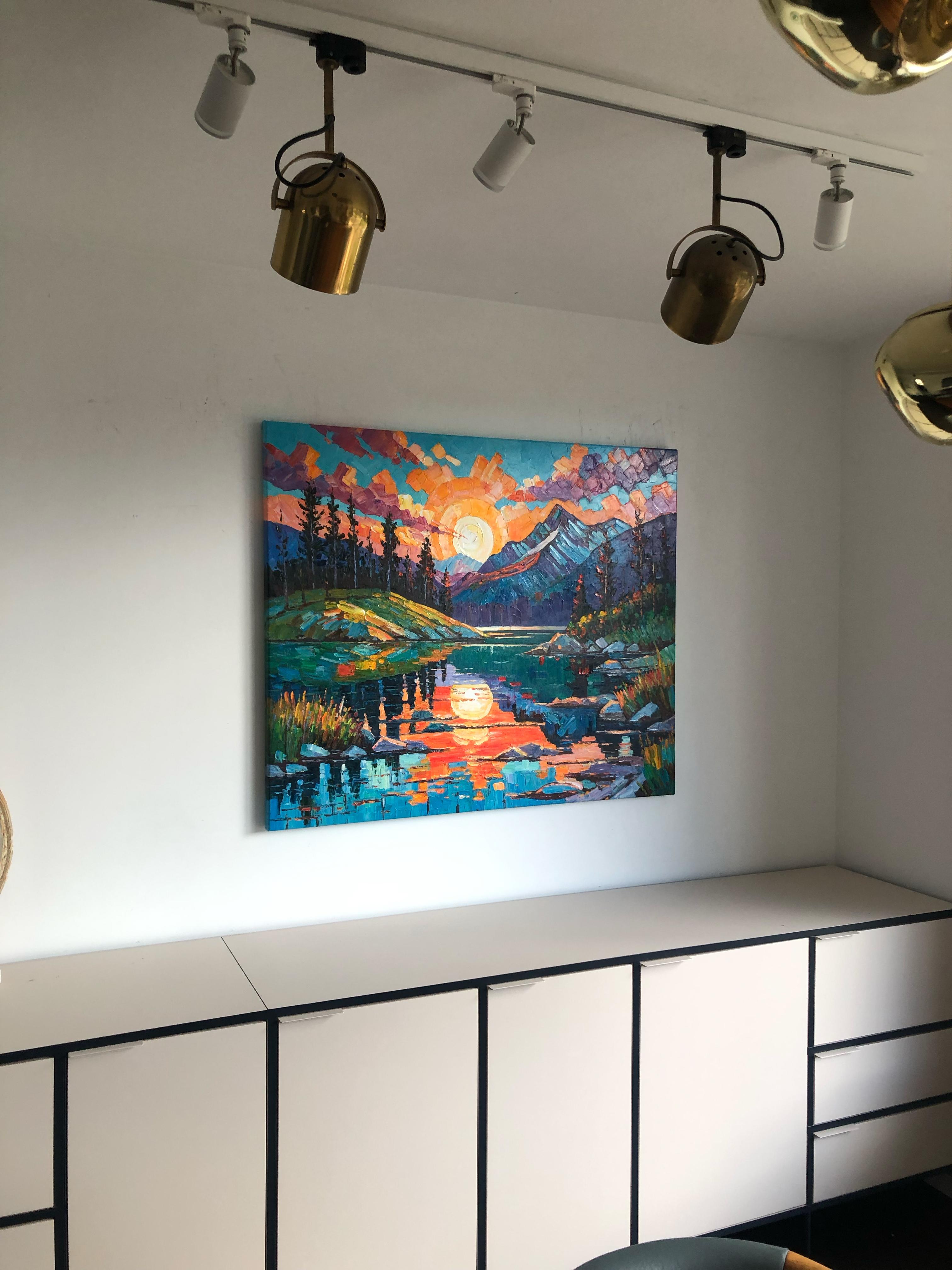 Tu calor es infeccioso por K. Husslein Pintura al Impasto Paisaje de Montaña en venta 2