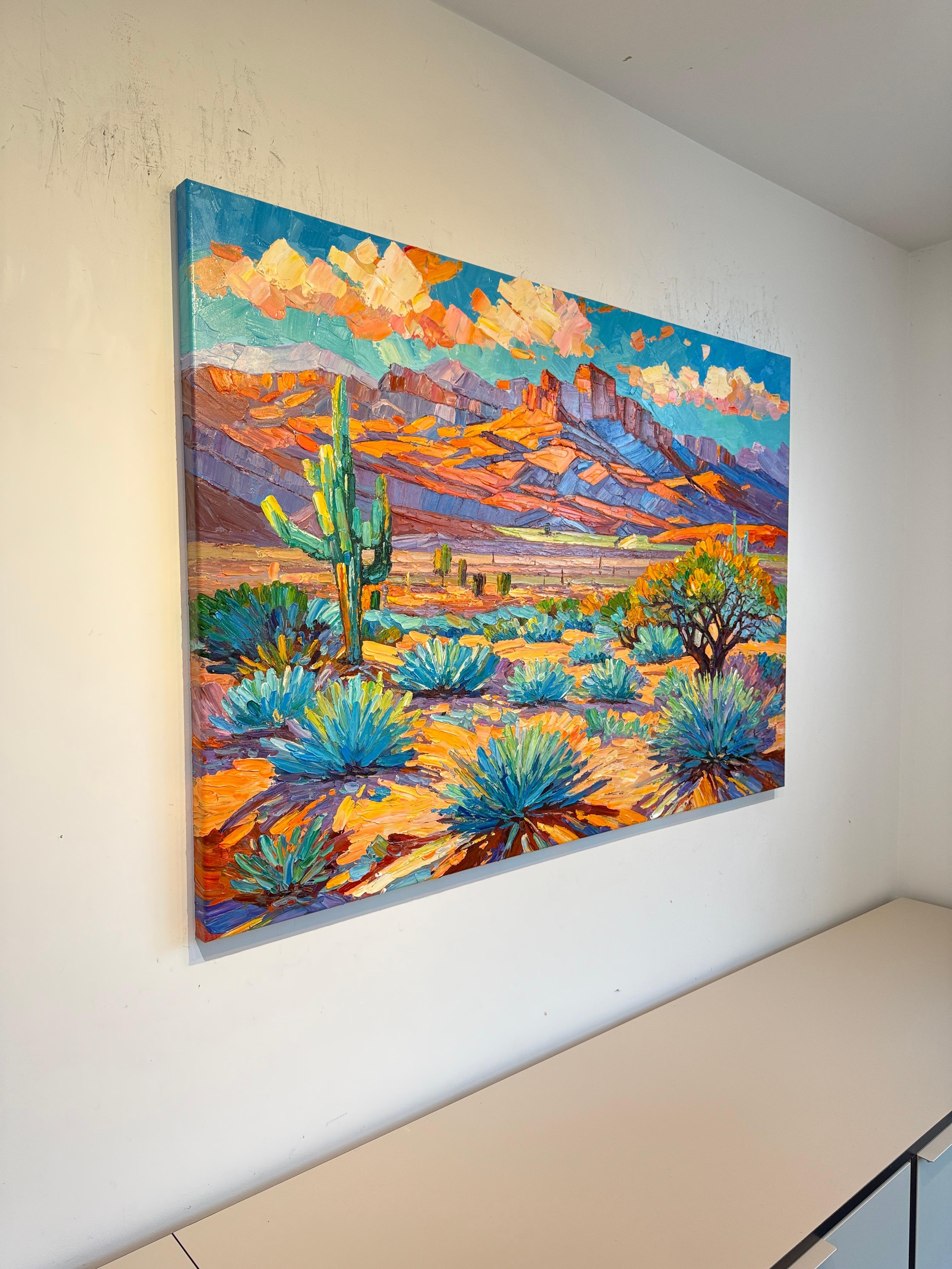 Sonnengeküsste Versprechen von K.Husslein Impasto Landschaft Ölgemälde im Angebot 8