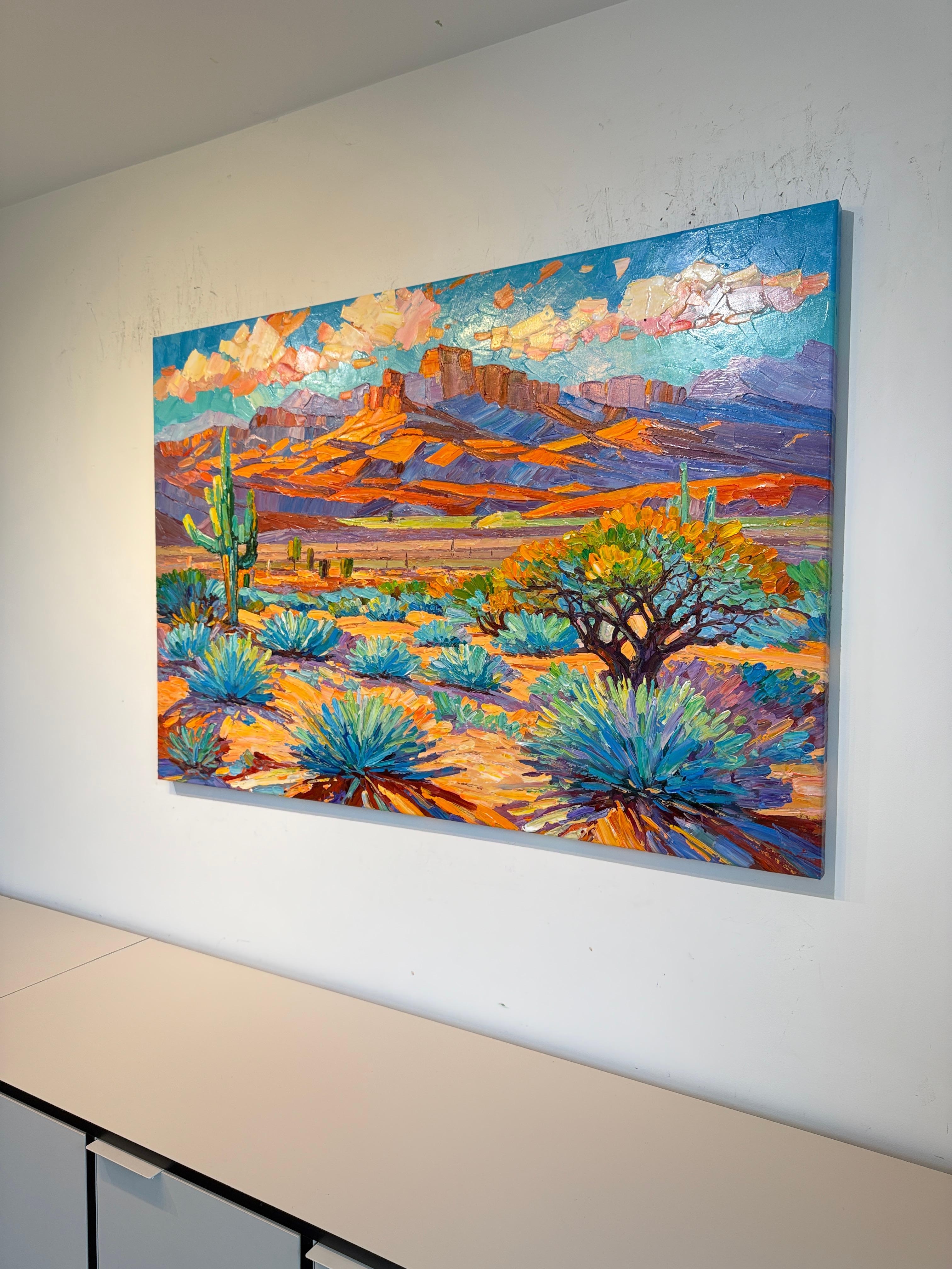 Sonnengeküsste Versprechen von K.Husslein Impasto Landschaft Ölgemälde im Angebot 10