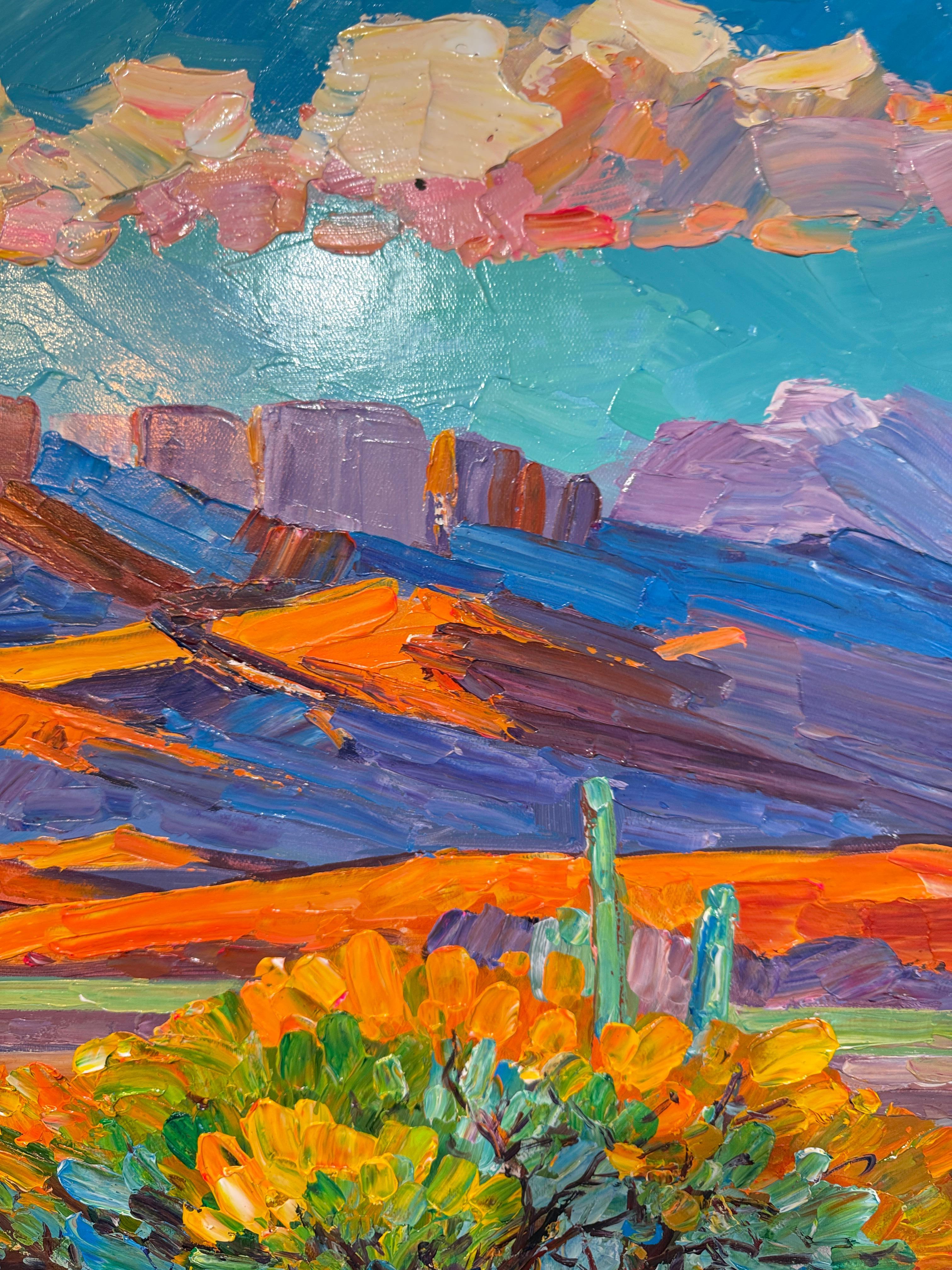 Sonnengeküsste Versprechen von K.Husslein Impasto Landschaft Ölgemälde im Angebot 12