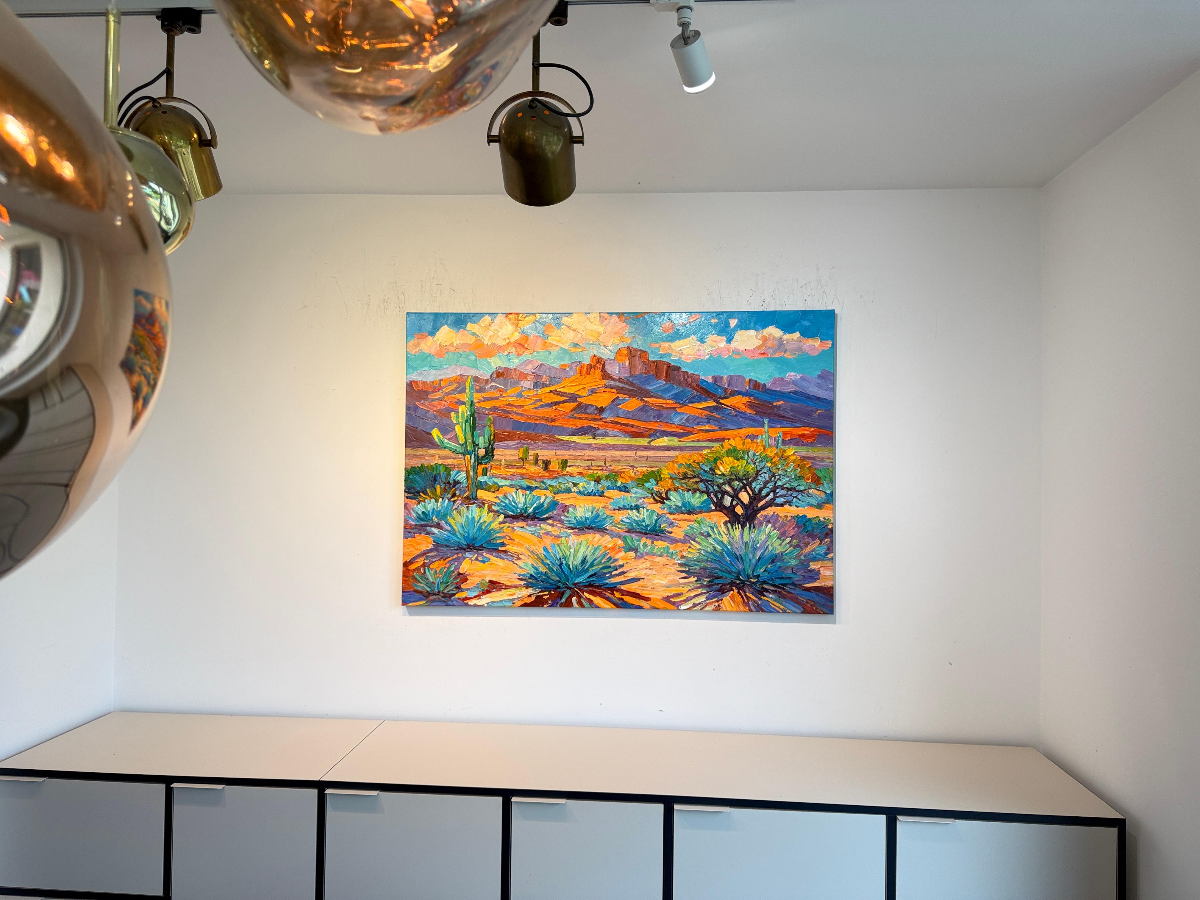 Sonnengeküsste Versprechen von K.Husslein Impasto Landschaft Ölgemälde im Angebot 2