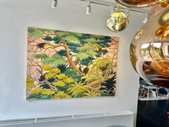 Sunset in the tropics by Katharina Husslein Large Colorful Contemporary Painting