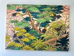 Sunset in the tropics by Katharina Husslein Large Colorful Contemporary Painting