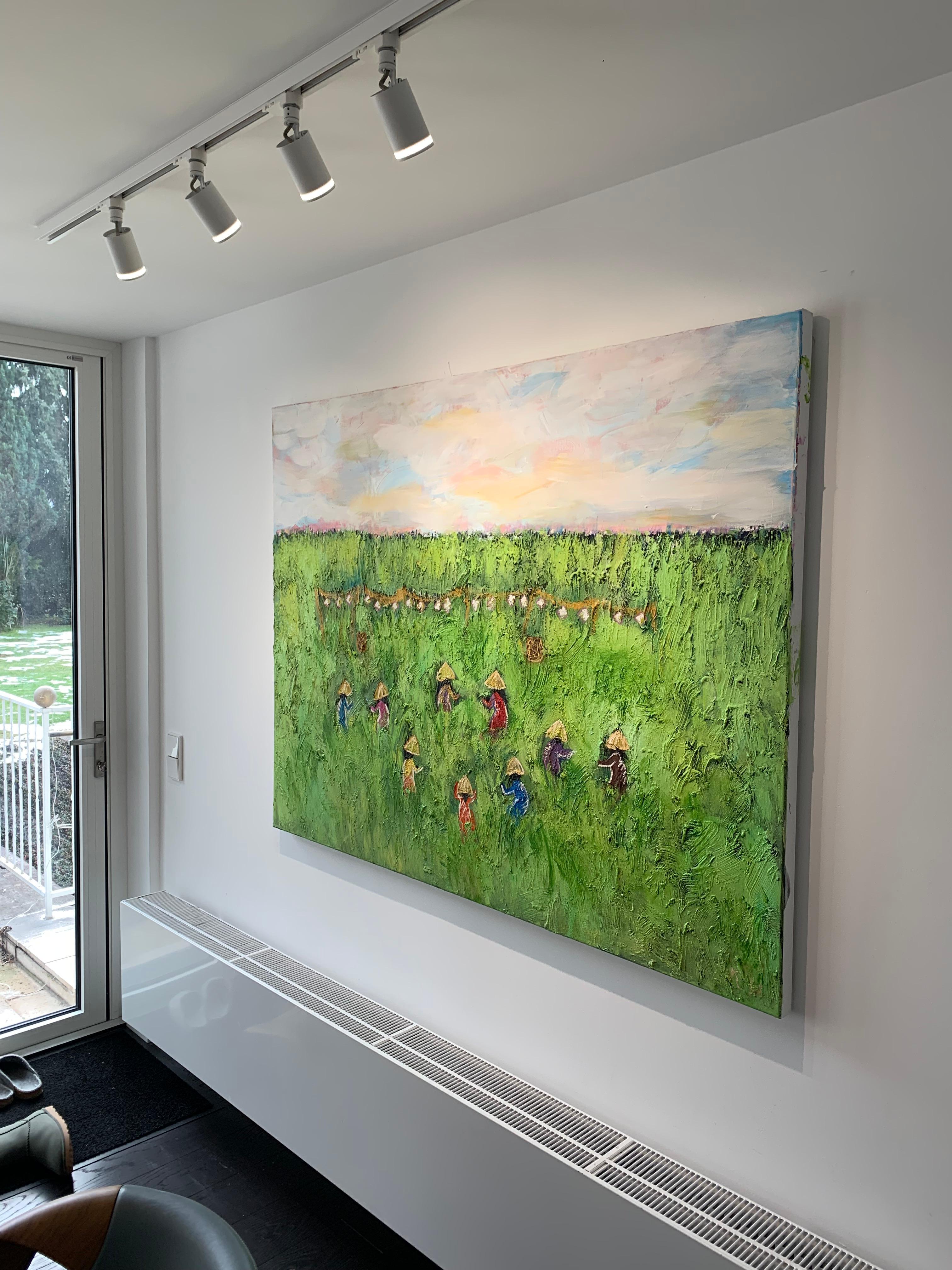 Sunshine Fields von Katharina Husslein großes zeitgenössisches abstraktes Ölgemälde im Angebot 9