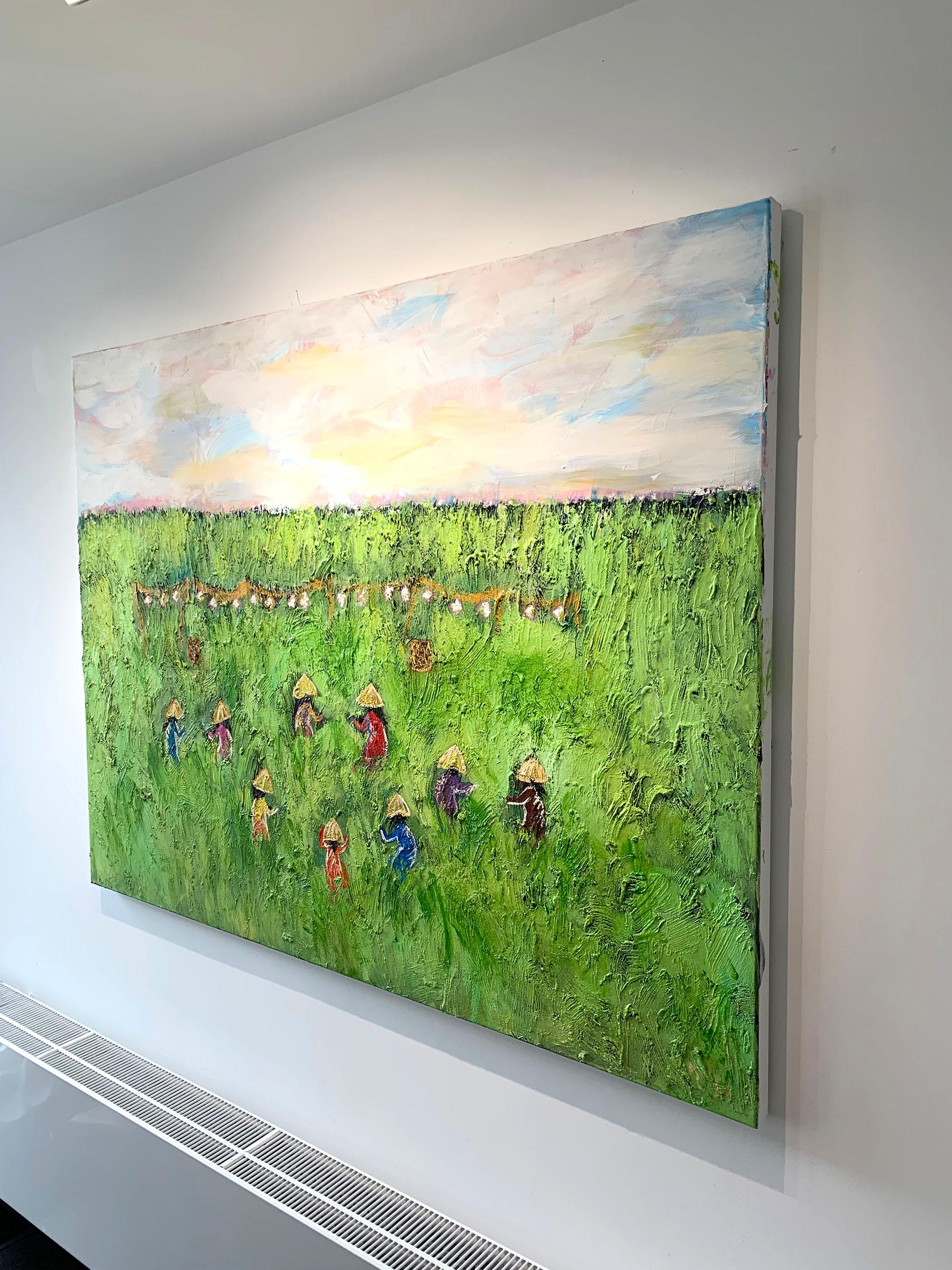 Sunshine Fields by Katharina Husslein large contemporary abstract oil painting  For Sale 6