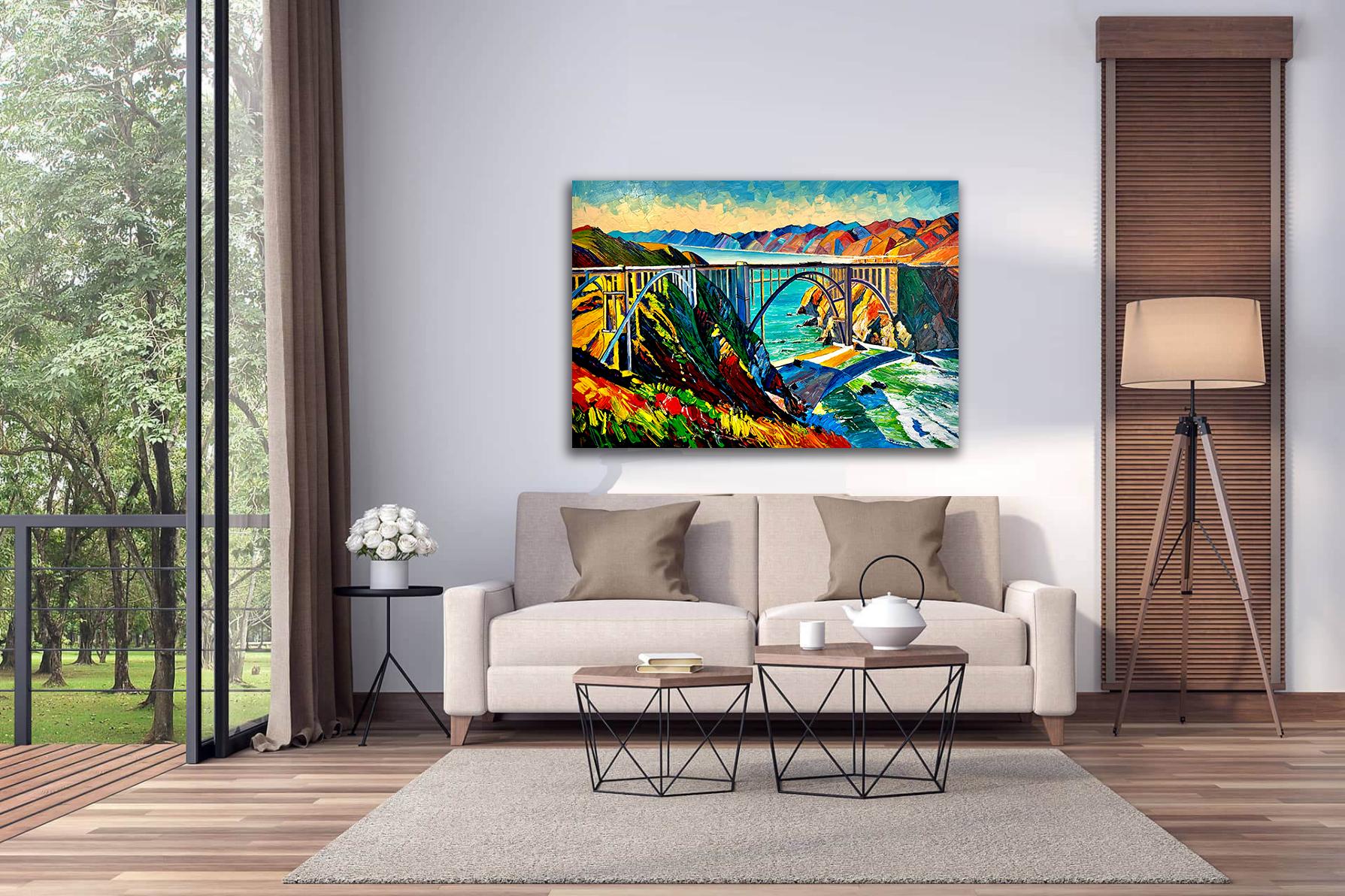 Sunshine on My Mind - Katharina Husslein Colorful Impasto Oil Landscape Painting 1
