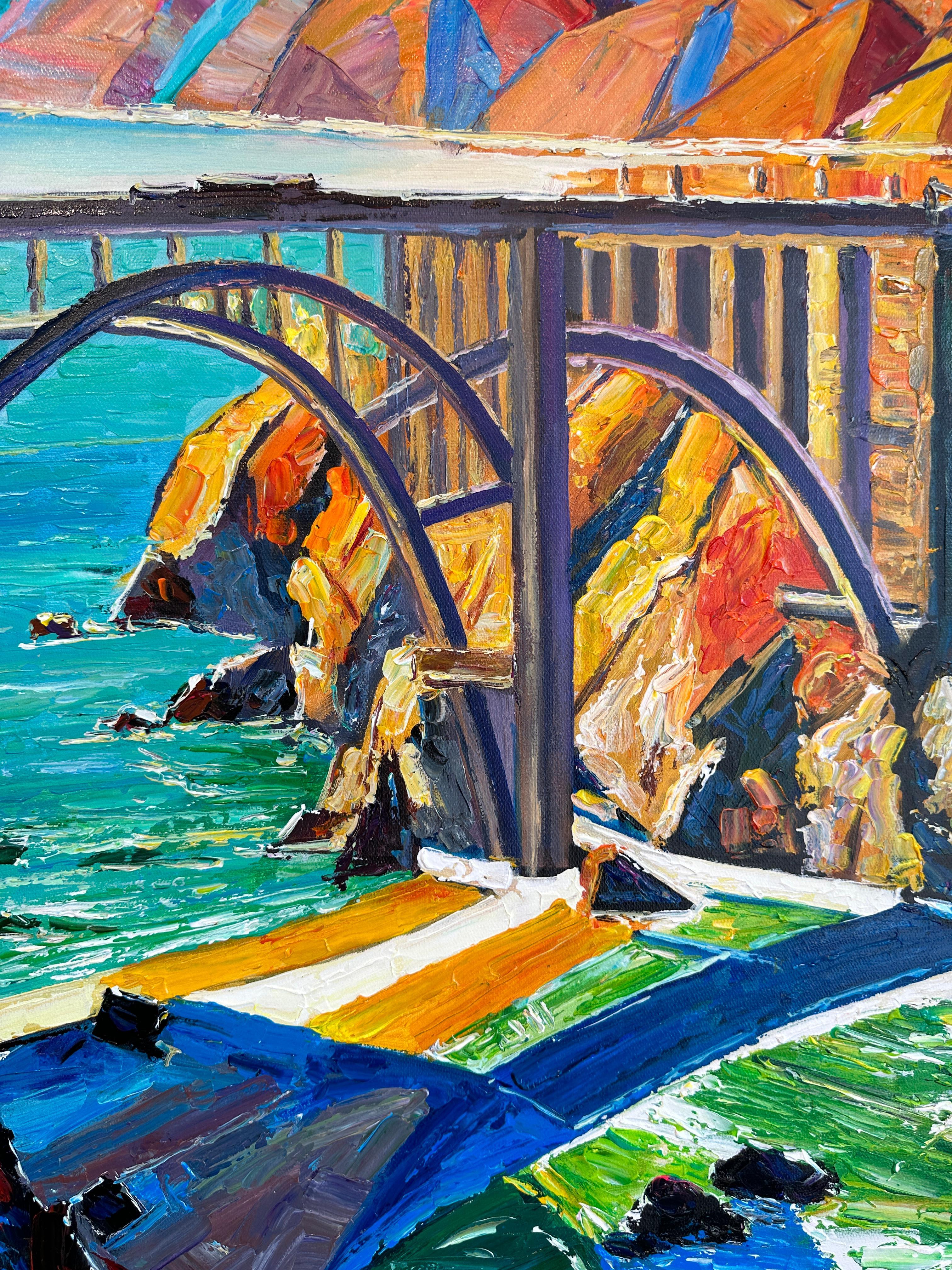 Sunshine on My Mind - Katharina Husslein Colorful Impasto Oil Landscape Painting 4
