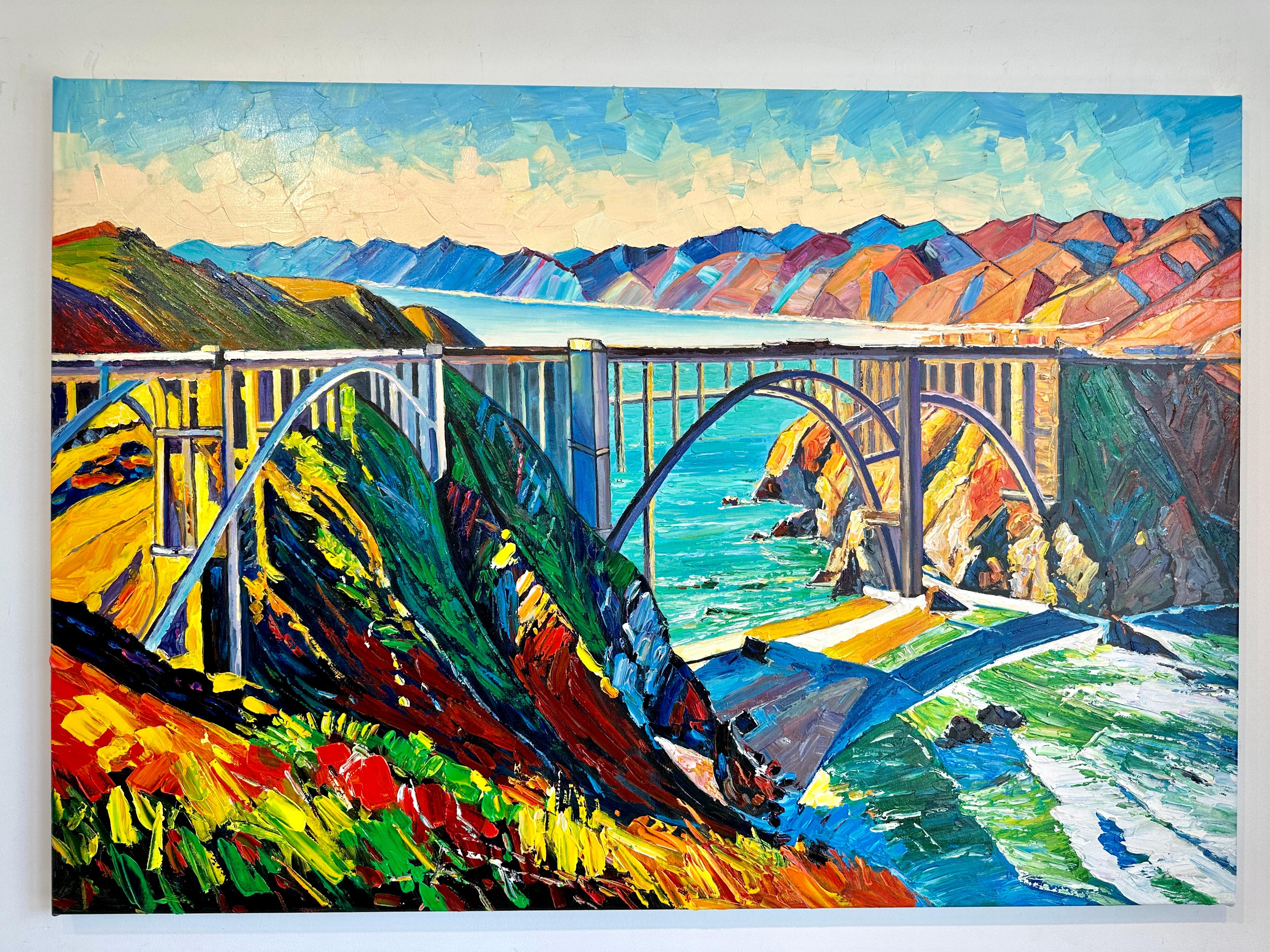 Sunshine on My Mind - Katharina Husslein Colorful Impasto Oil Landscape Painting 6