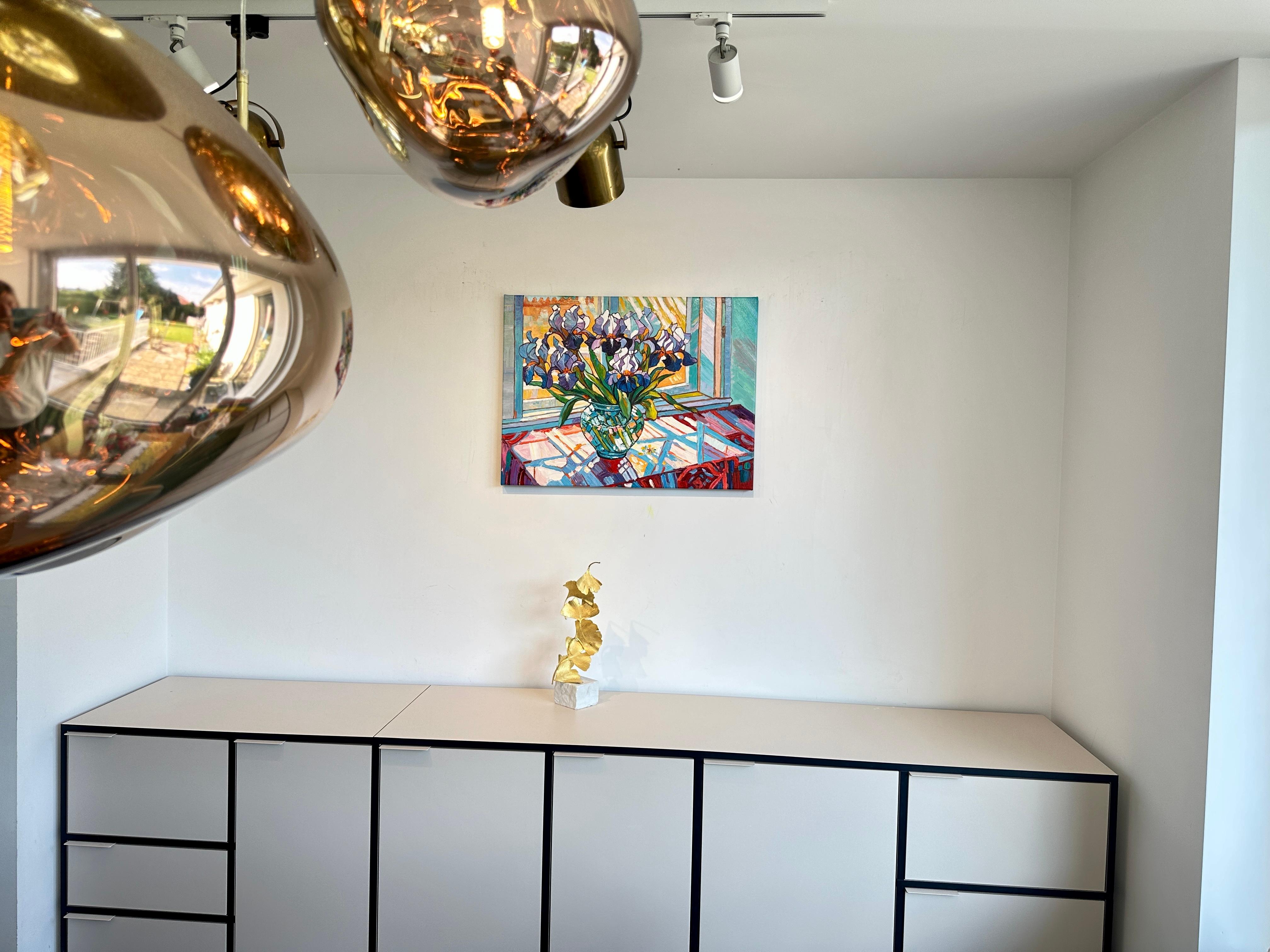 Sunshine on our minds by K. Husslein Impasto Flower Impressionist Painting For Sale 8