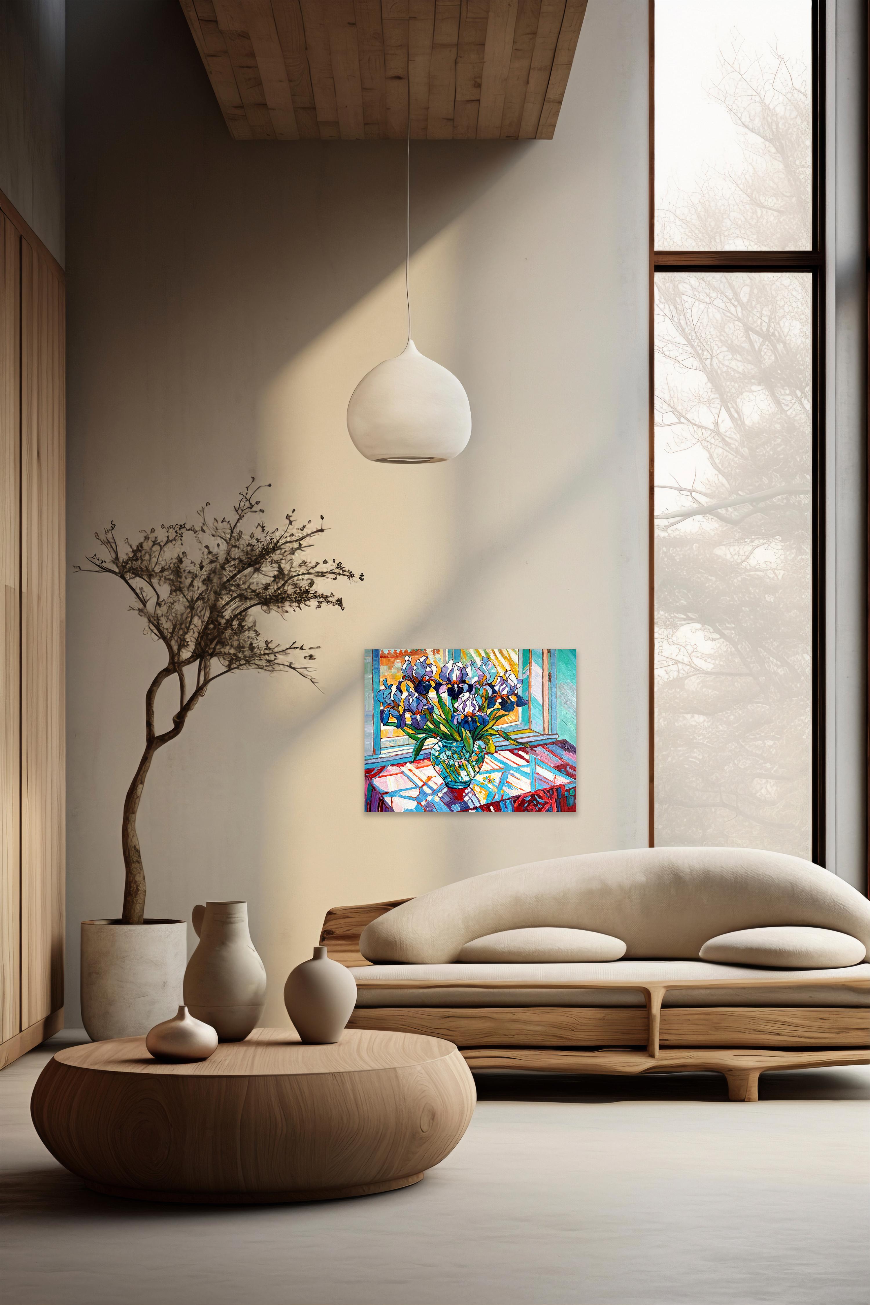 Sunshine on our minds by K. Husslein Impasto Flower Impressionist Painting For Sale 11