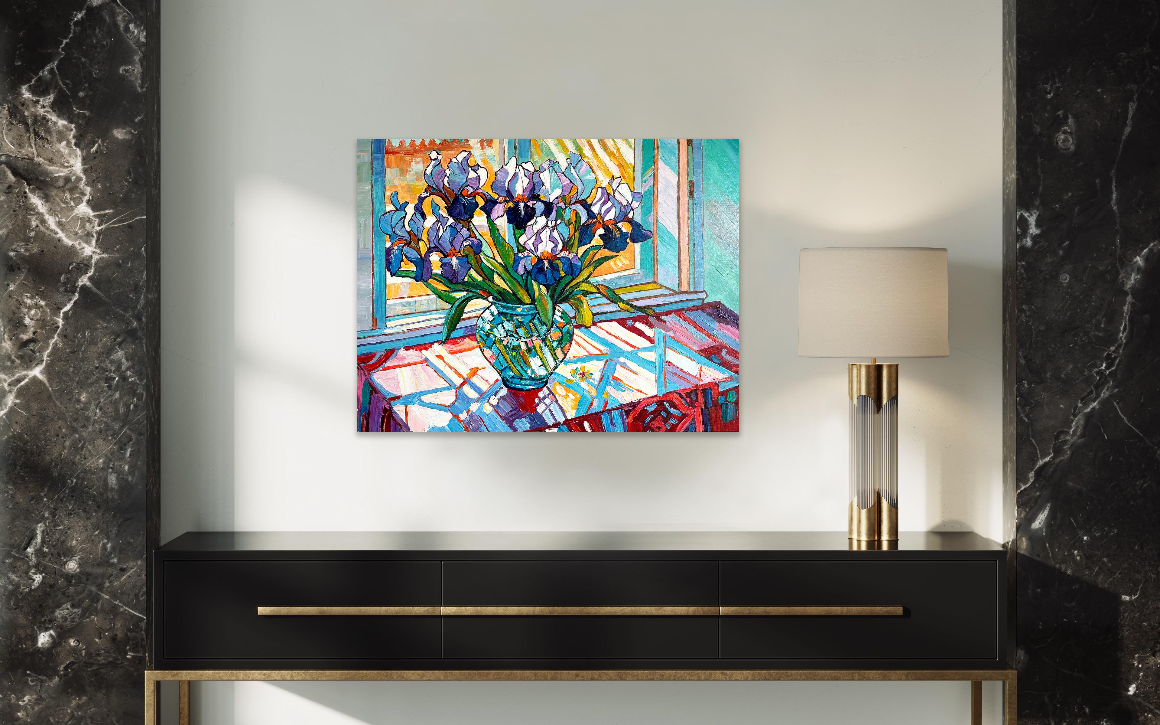Sunshine on our minds by K. Husslein Impasto Flower Impressionist Painting For Sale 5