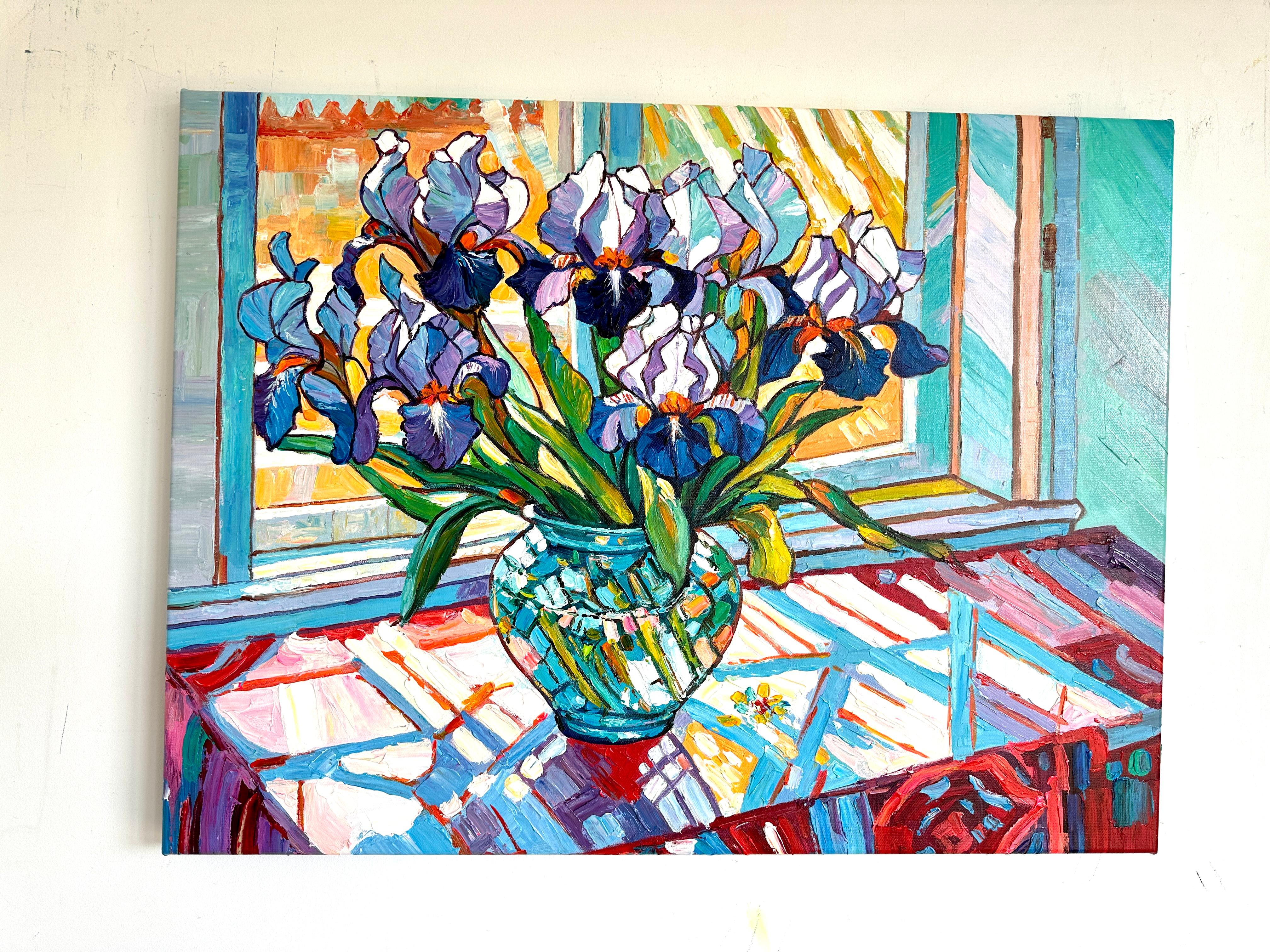 Sunshine on our minds by K. Husslein Impasto Flower Impressionist Painting For Sale 6