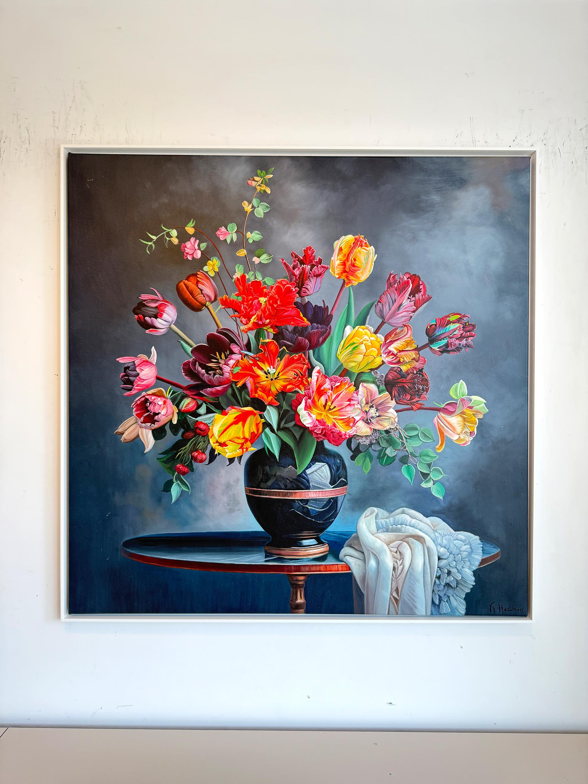 Diese Liebe ist alles, was es gibt, ist alles, was wir von Liebe kennen - K.Husslein Blumenstillleben im Angebot 3