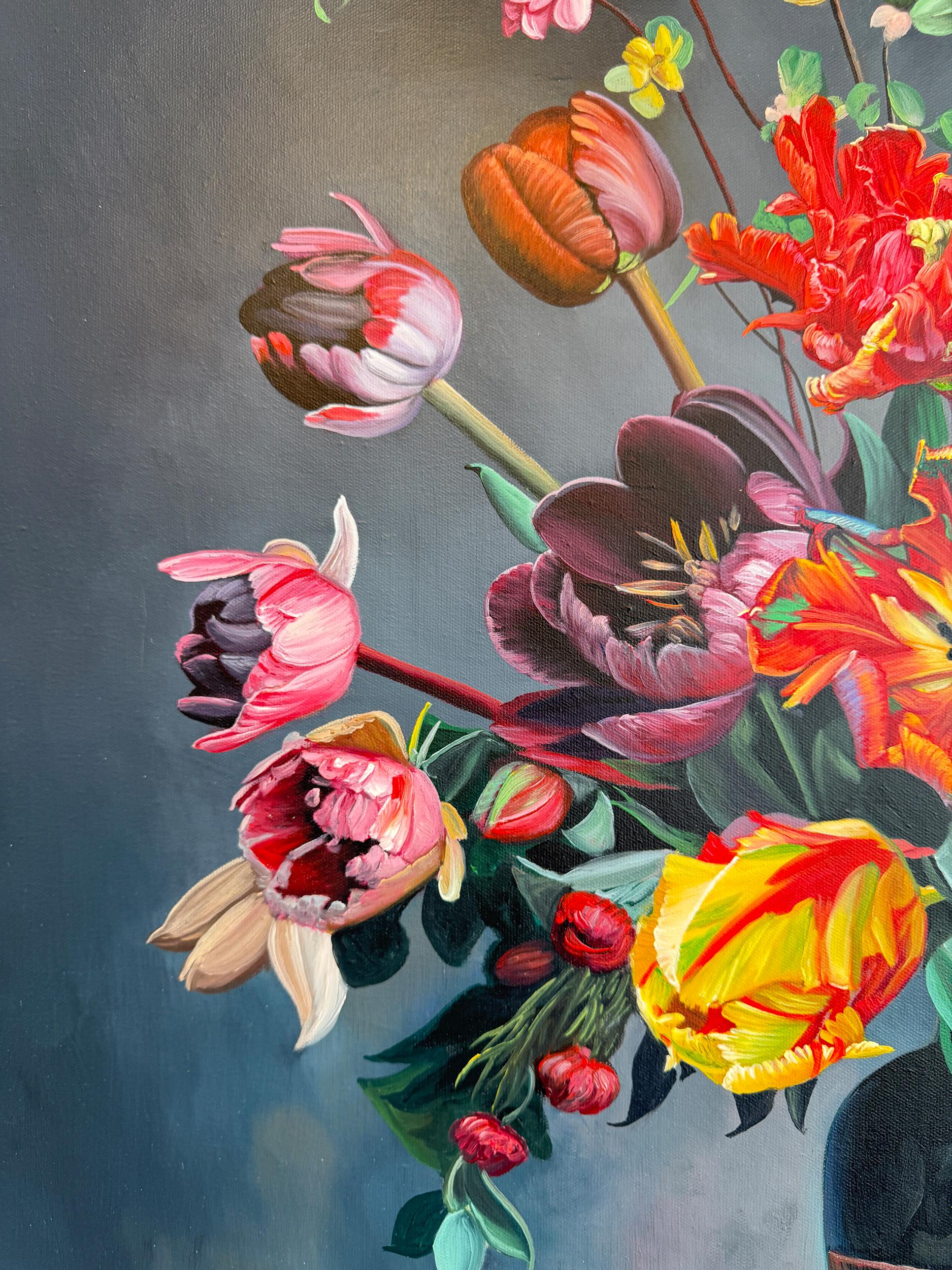 Diese Liebe ist alles, was es gibt, ist alles, was wir von Liebe kennen - K.Husslein Blumenstillleben im Angebot 4