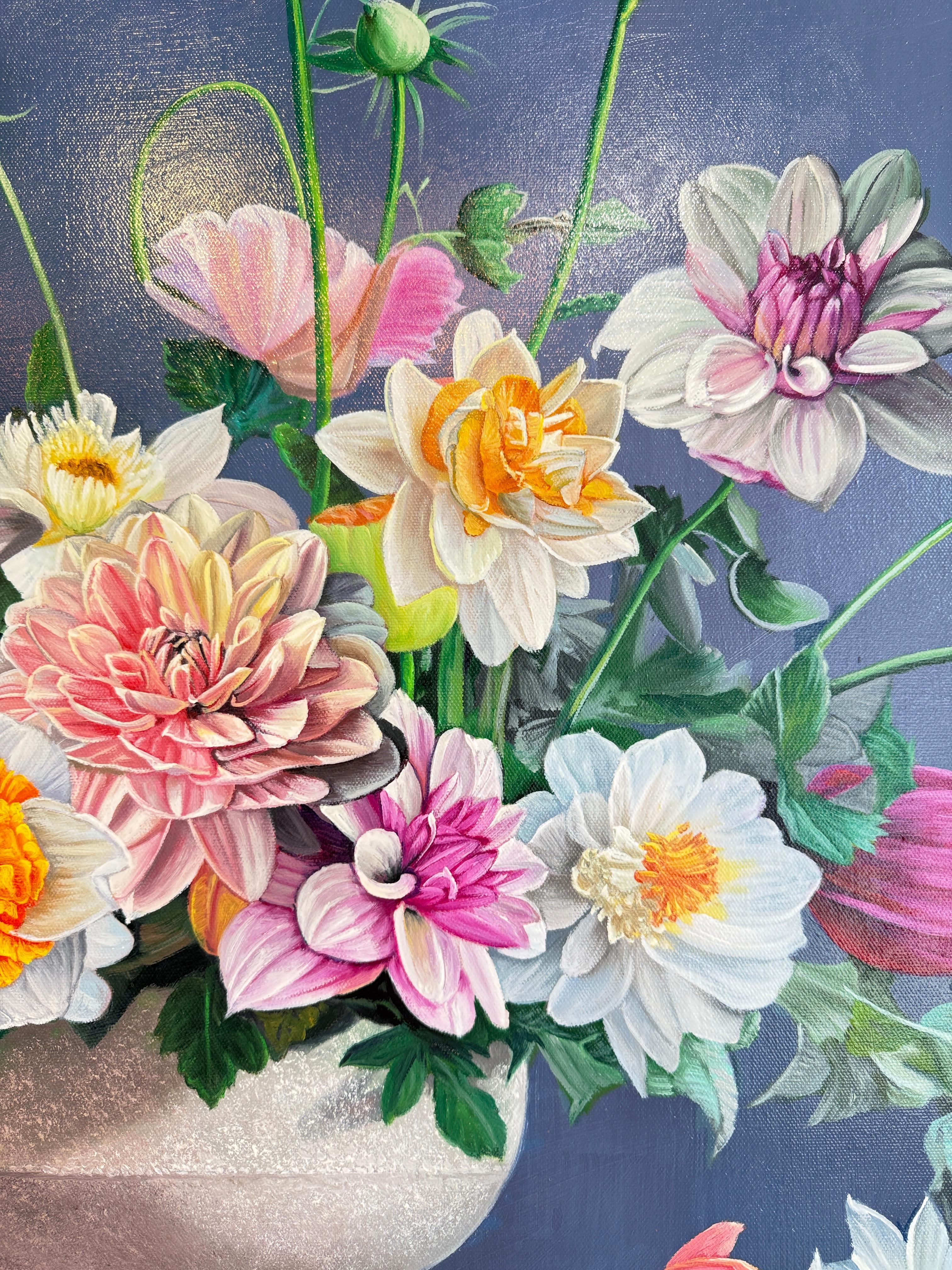 Diese Liebe ist alles, was es gibt, ist alles, was wir von Liebe kennen - K.Husslein Blumenstillleben im Angebot 2