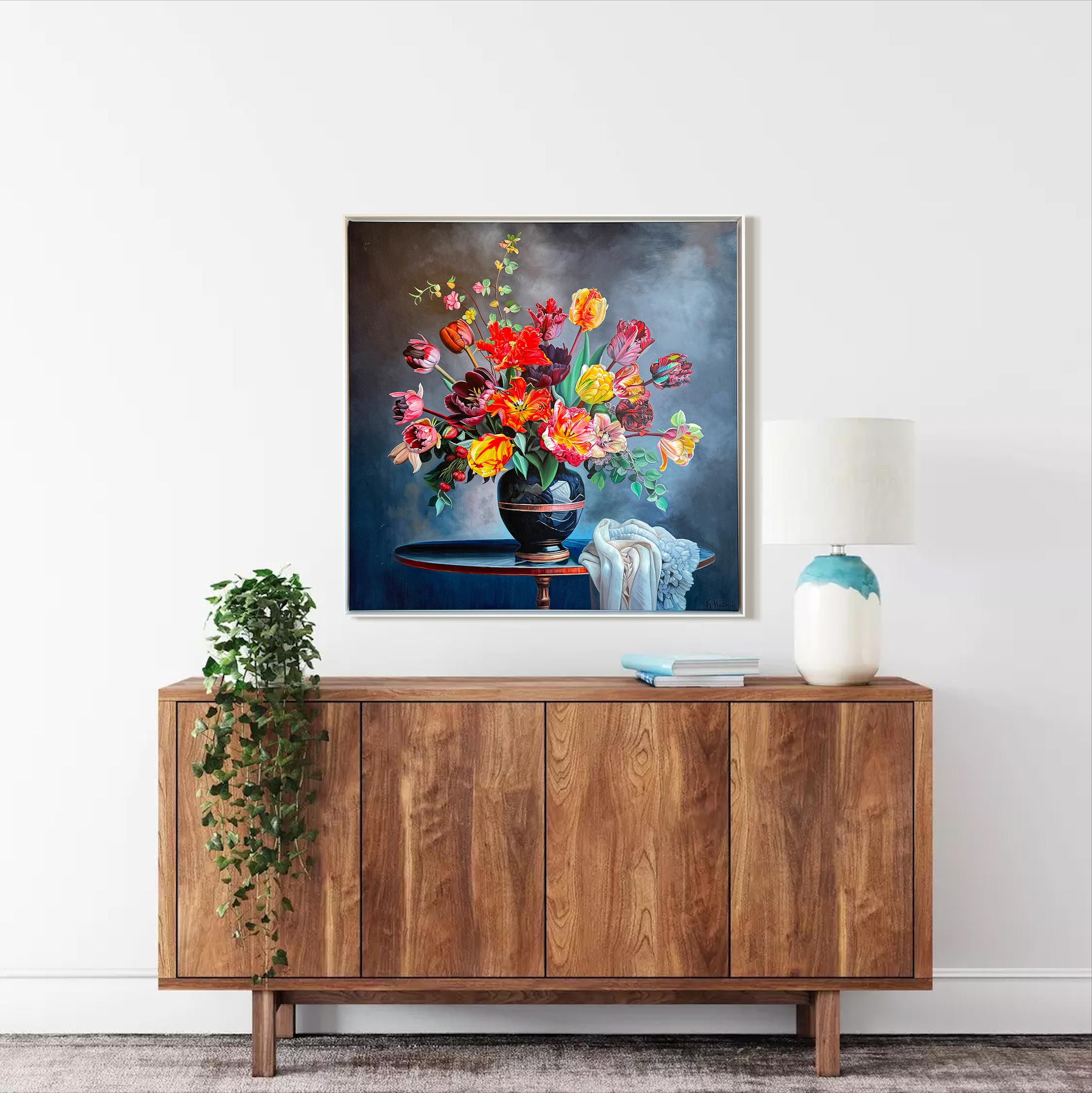 Diese Liebe ist alles, was es gibt, ist alles, was wir von Liebe kennen - K.Husslein Blumenstillleben im Angebot 6