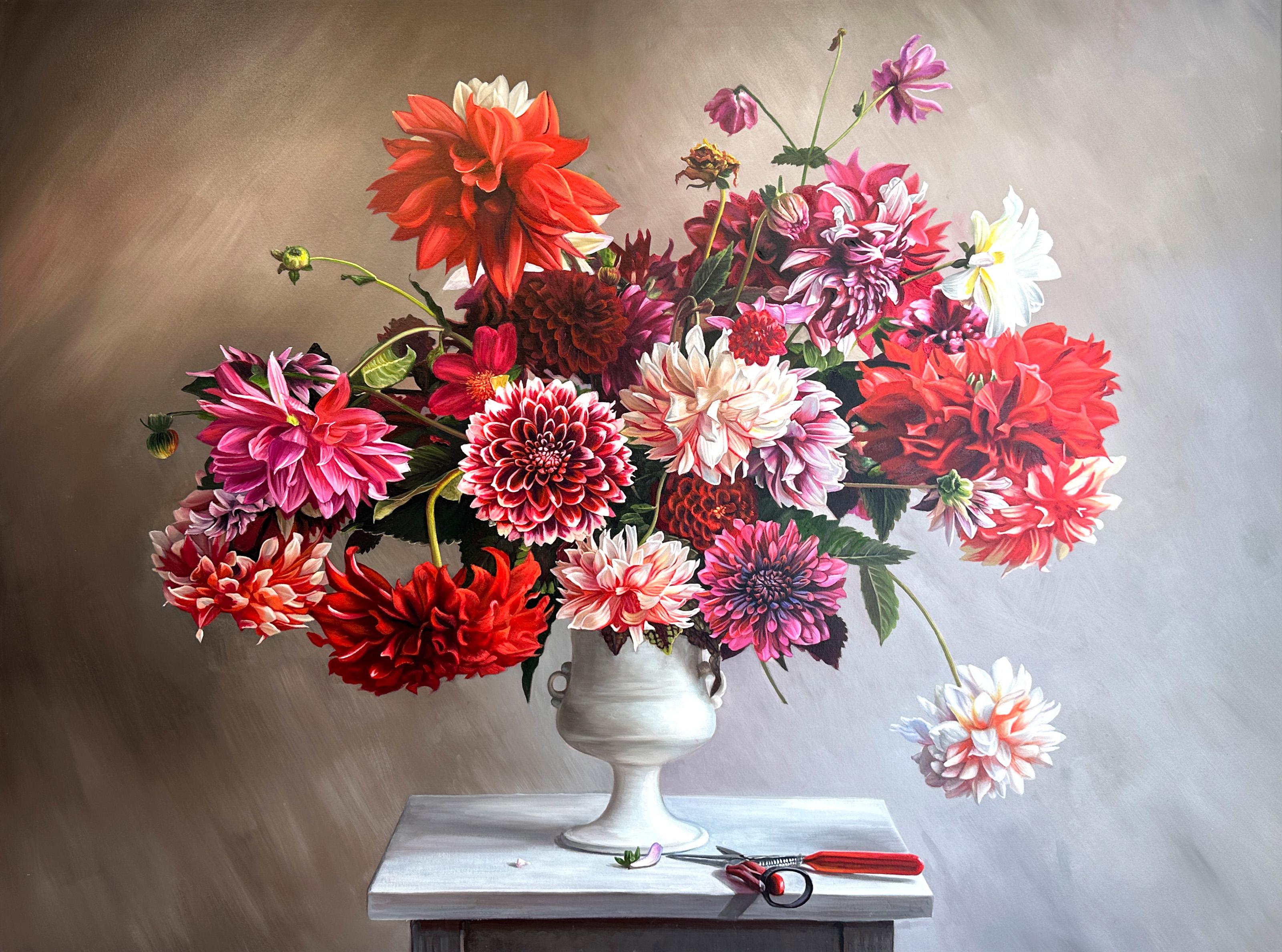 Il giorno in cui mi innamoro di K.K. Botanica Iperrealistica Natura morta - Painting di Katharina Husslein